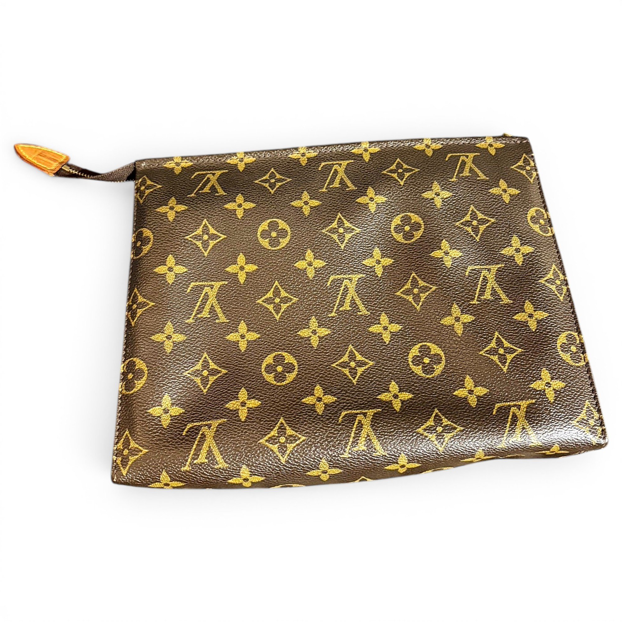 Leather clutch bag