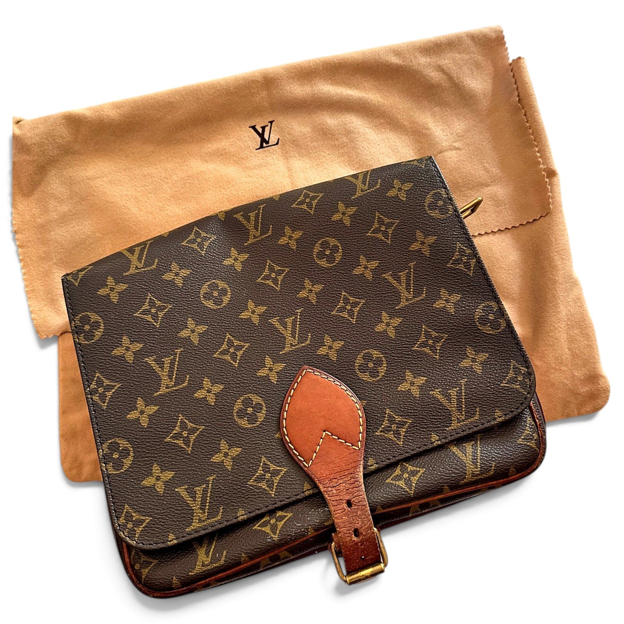 Cartouchière leather handbag