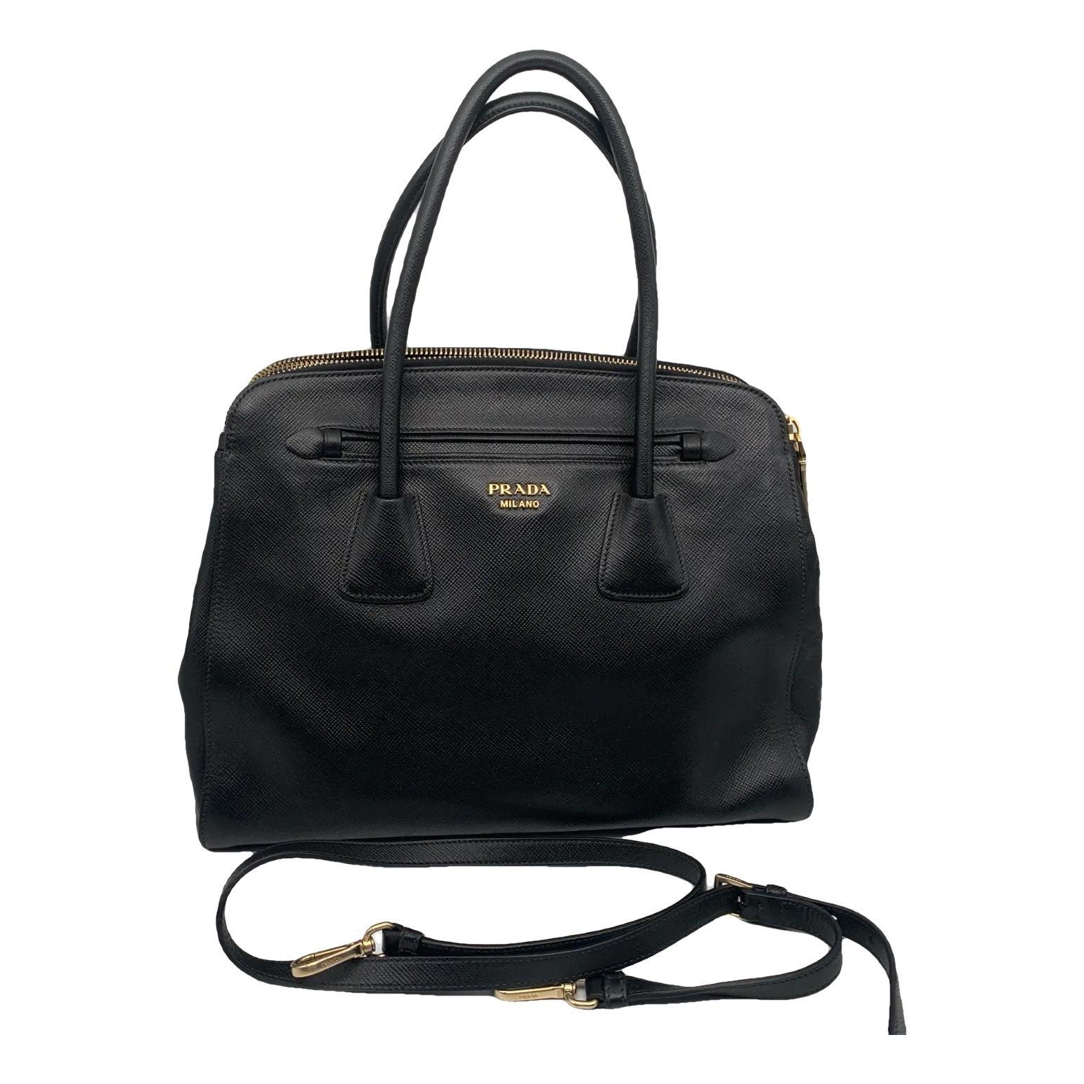 Madras leather crossbody bag
