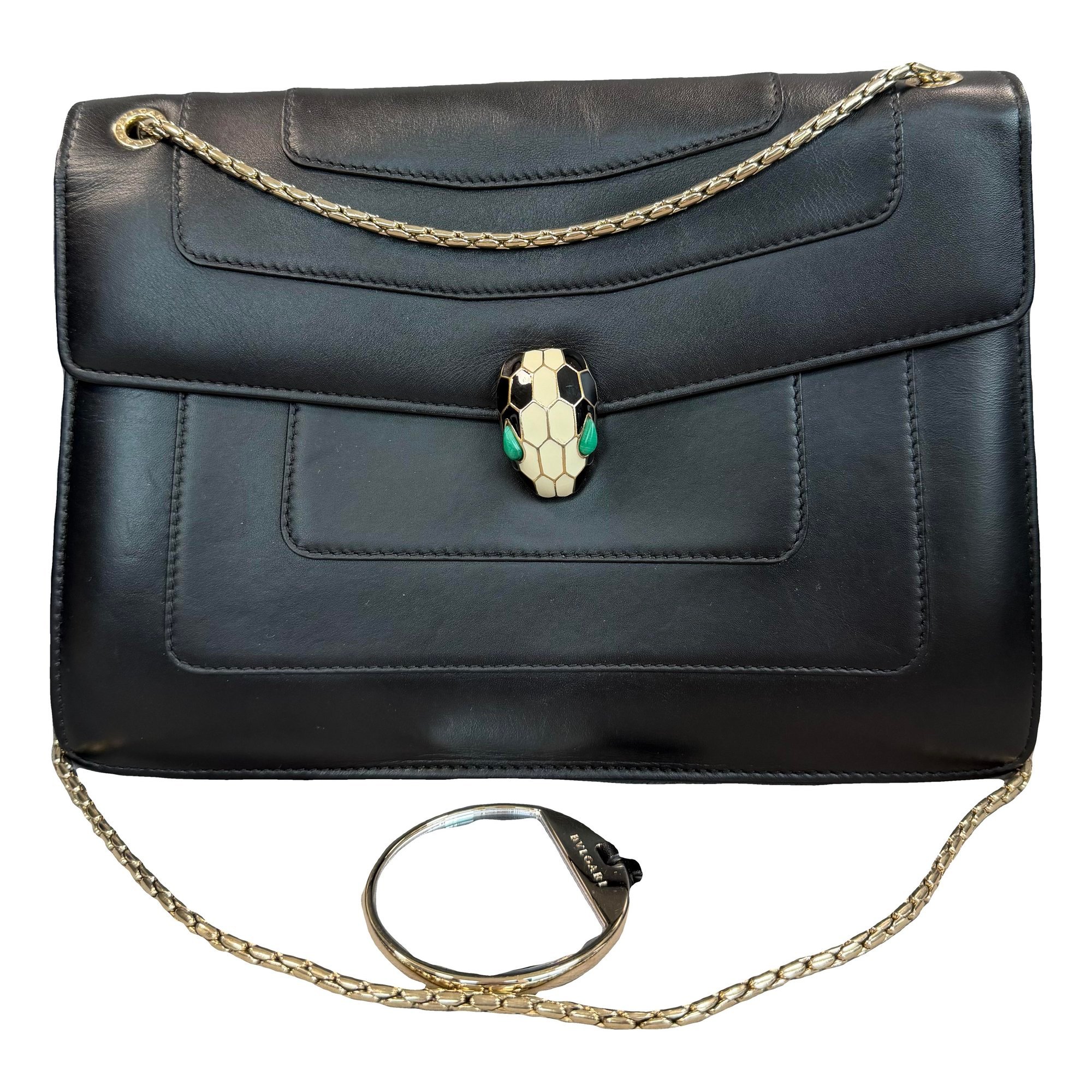 Serpenti leather handbag
