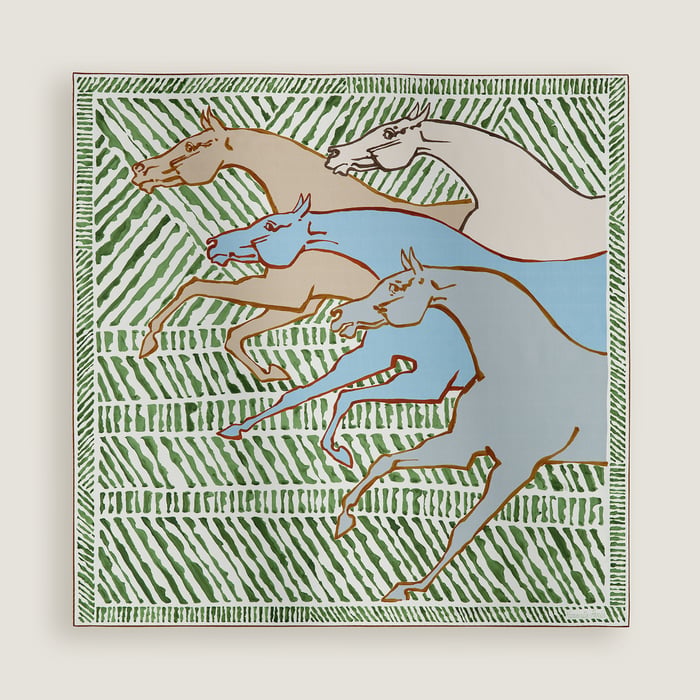 Au Triple Galop Double Face Scarf 90