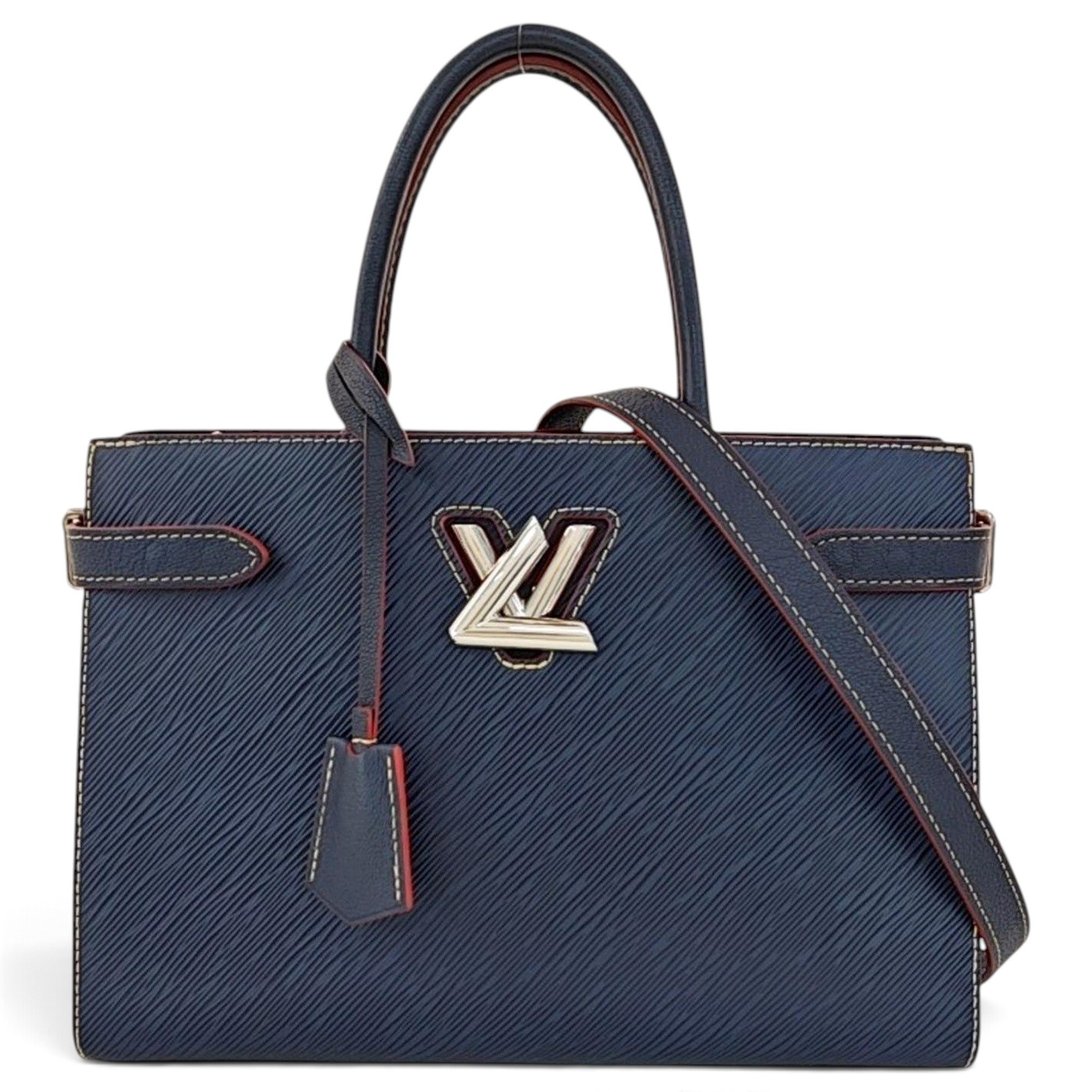 Twist leather handbag