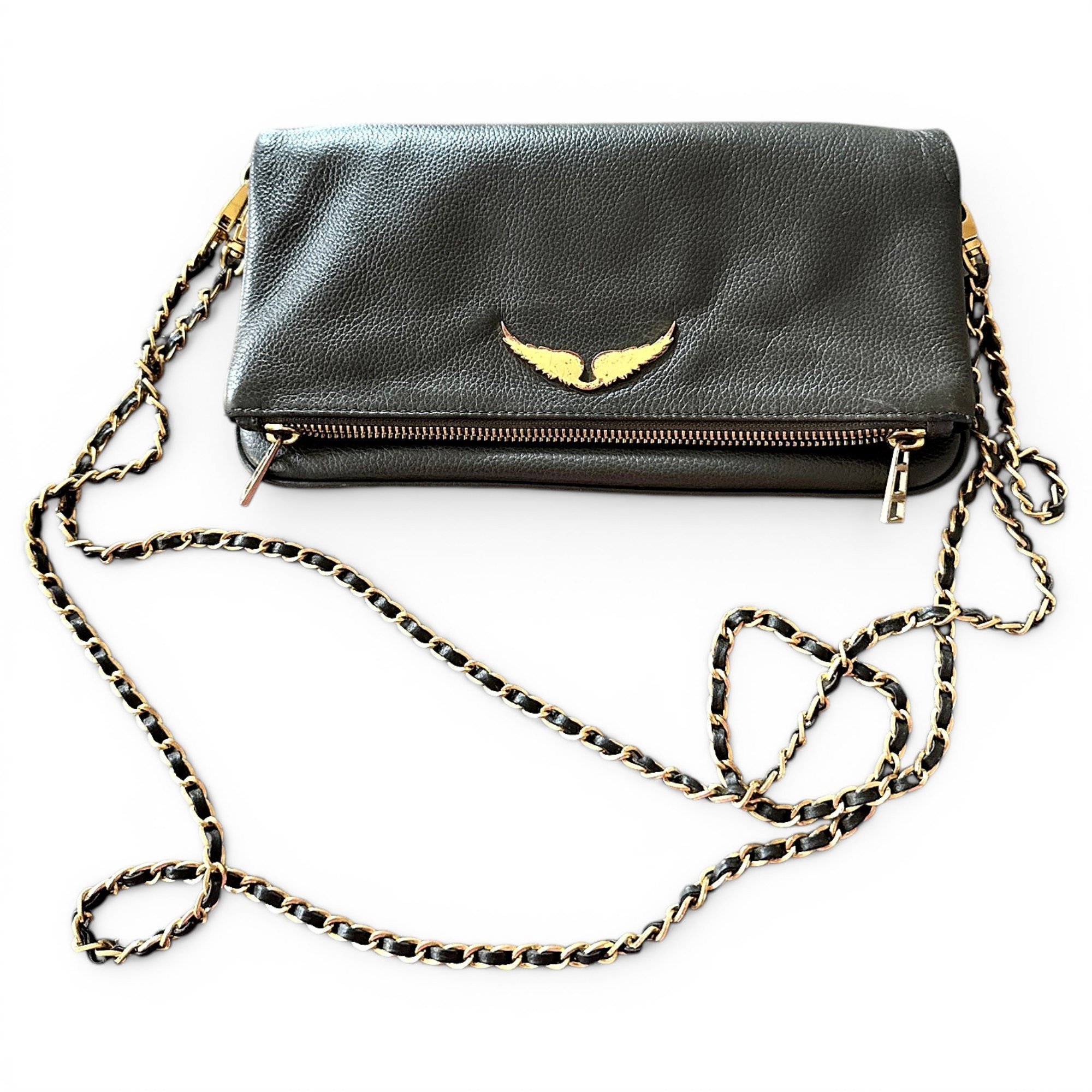 Rock leather crossbody bag