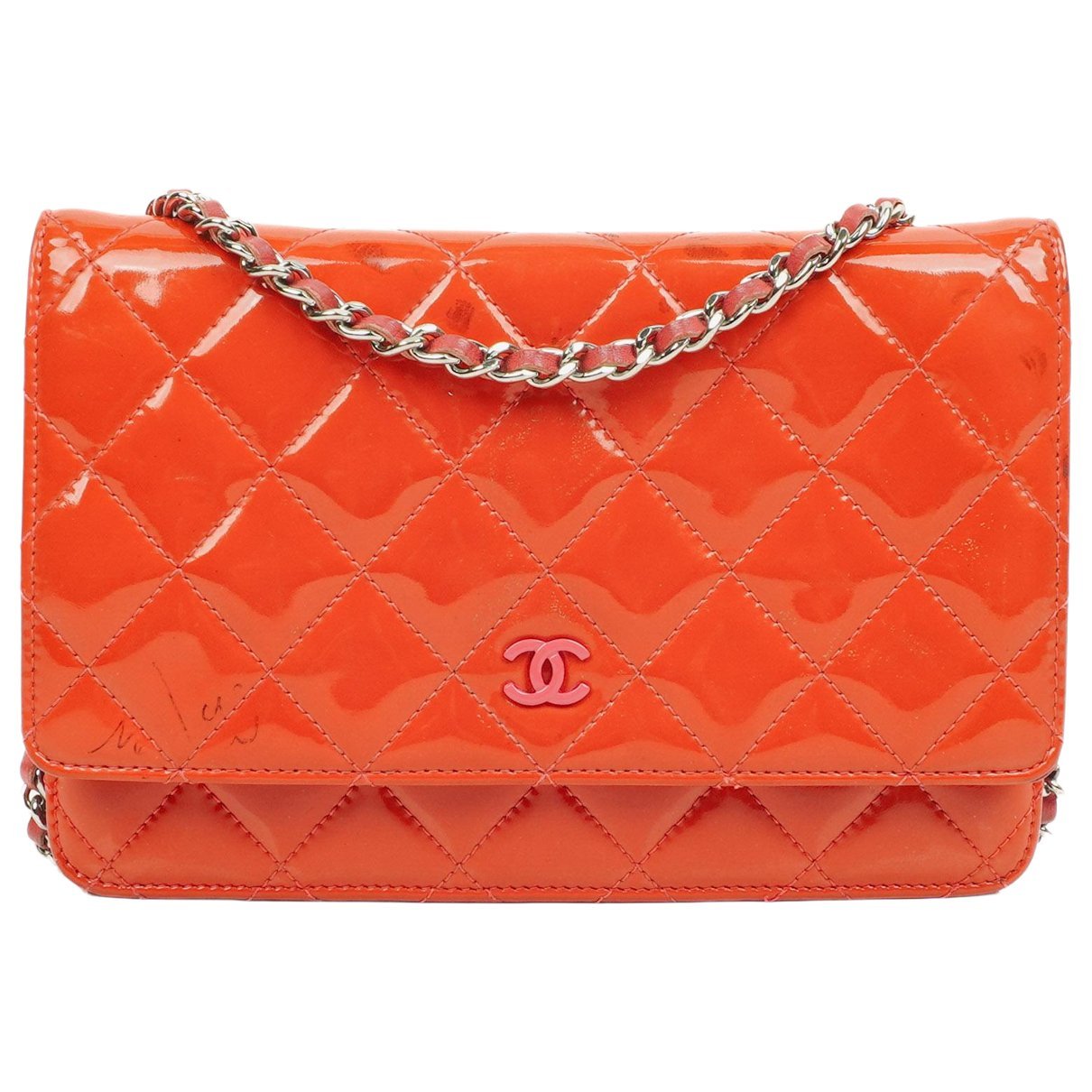 Wallet On Chain Timeless/Classique patent leather handbag