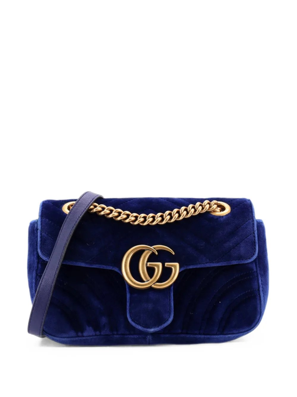 GG Marmont Flap Bag Matelasse Velvet Mini shoulder bag