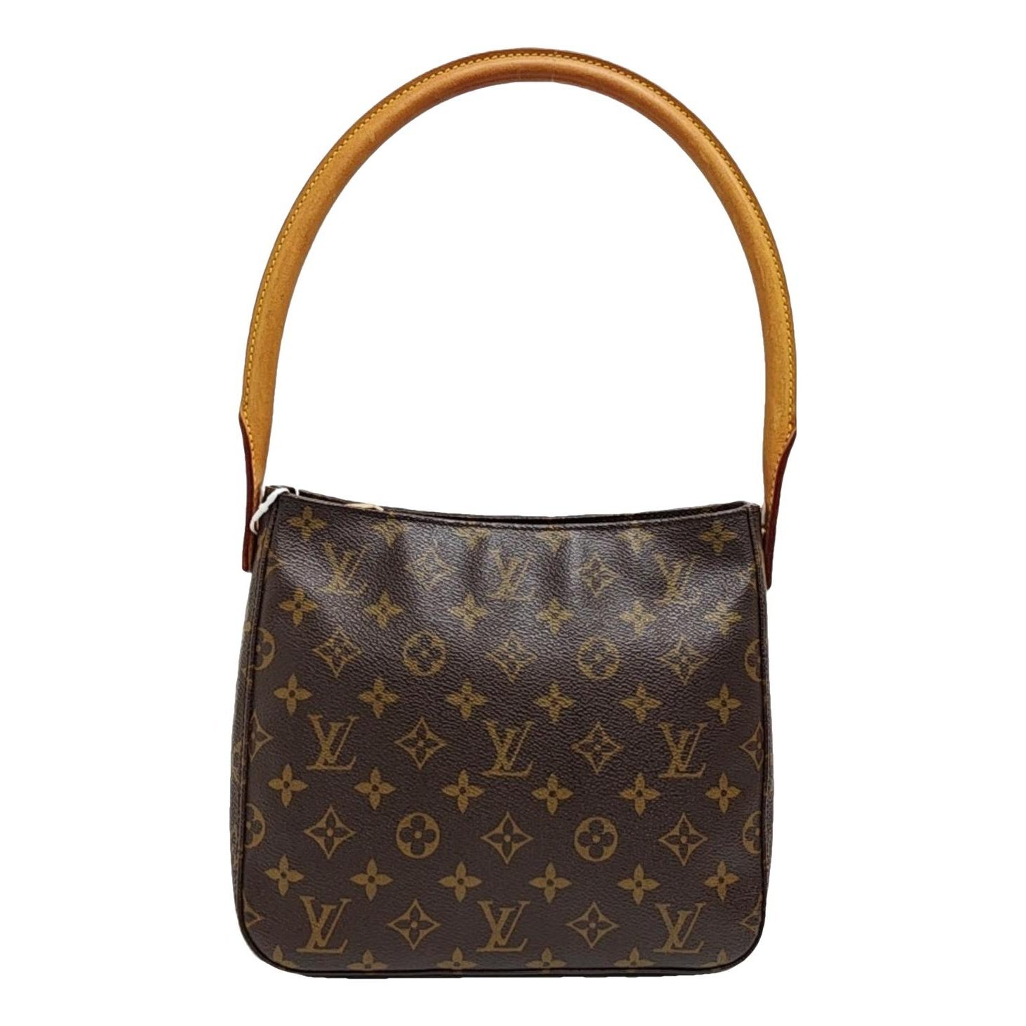 Looping leather handbag