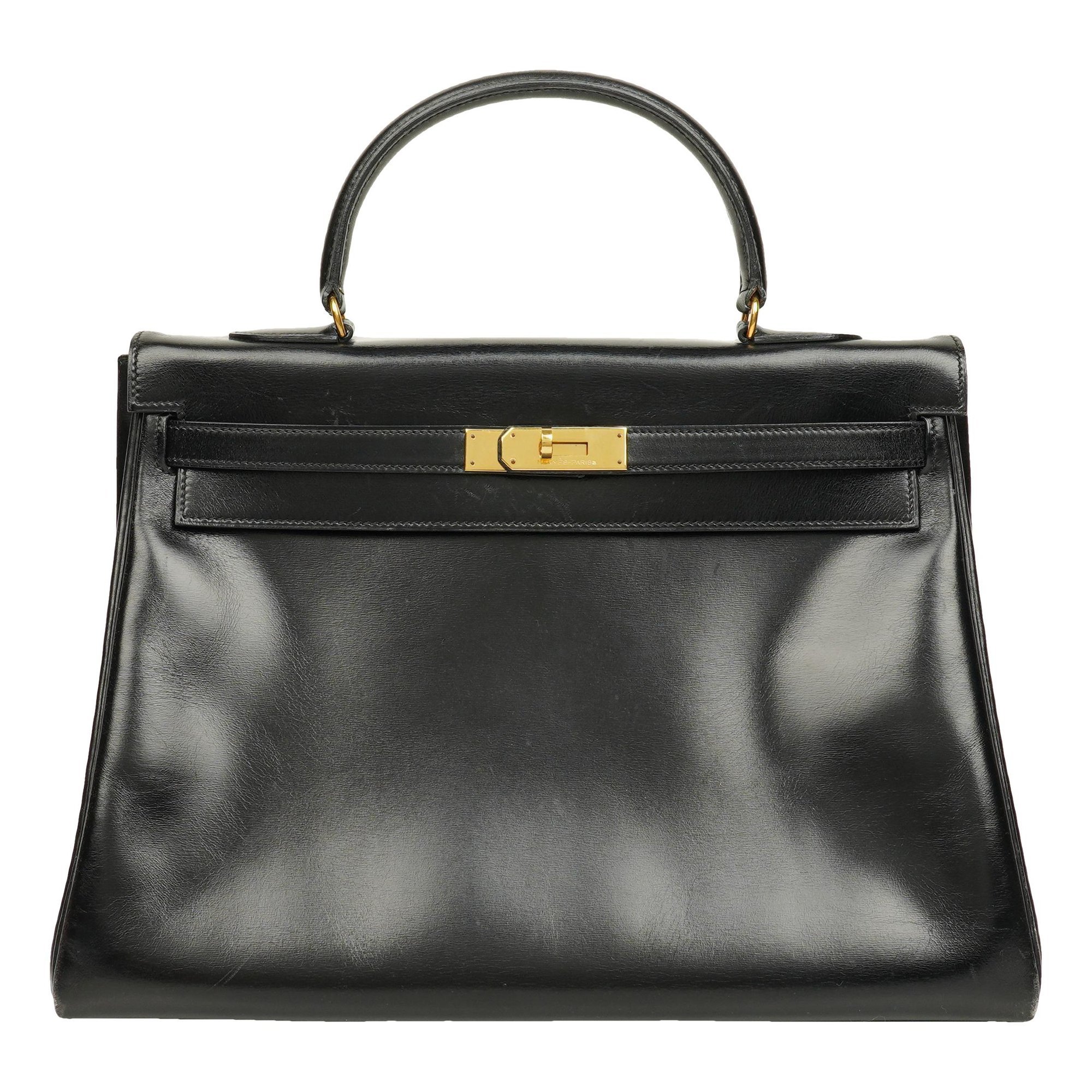Hermes Kelly 35 Handbag Black 1987