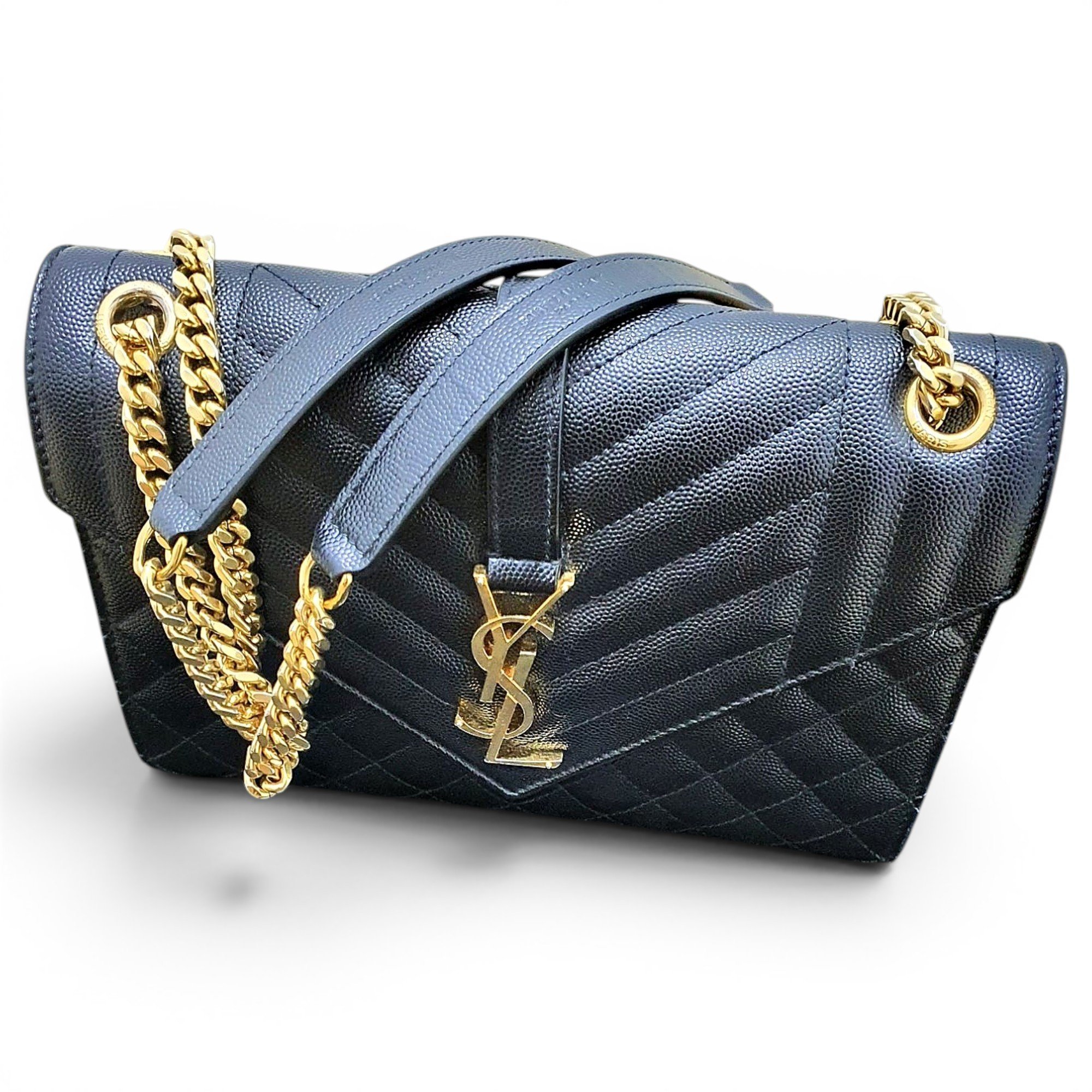 Envelope leather handbag