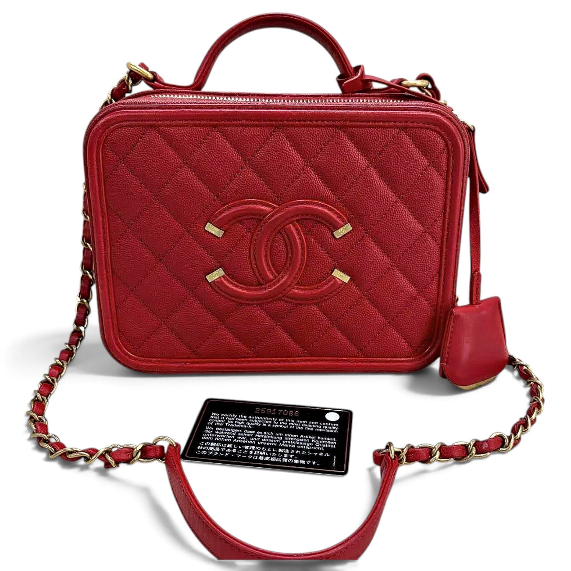 Vanity leather handbag