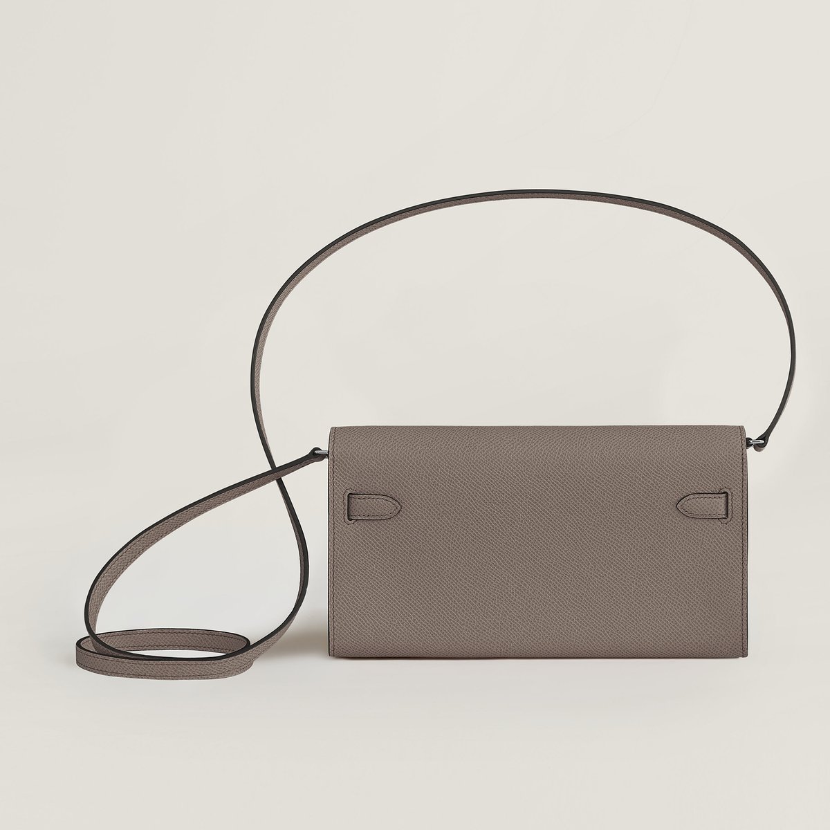Gris Étain Kelly Classique to Go Wallet
