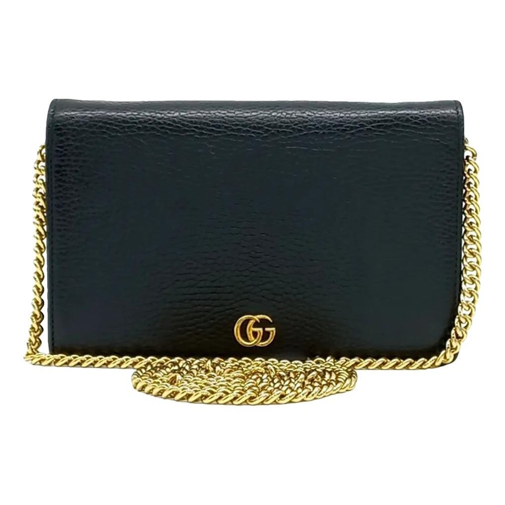 GG Marmont Chain Flap Wallet leather crossbody bag