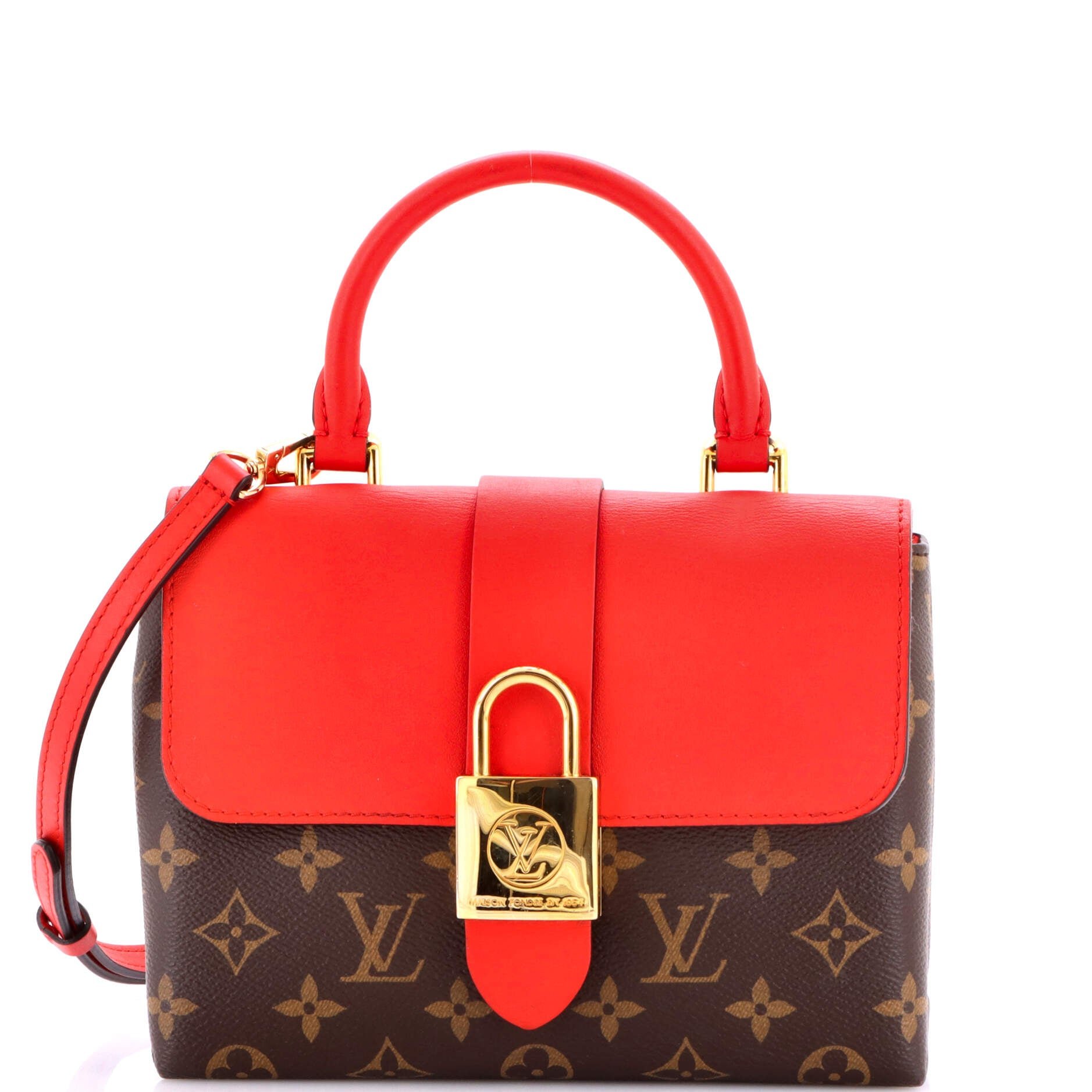 Louis Vuitton Locky Handbag Monogram Canvas with Leather BB