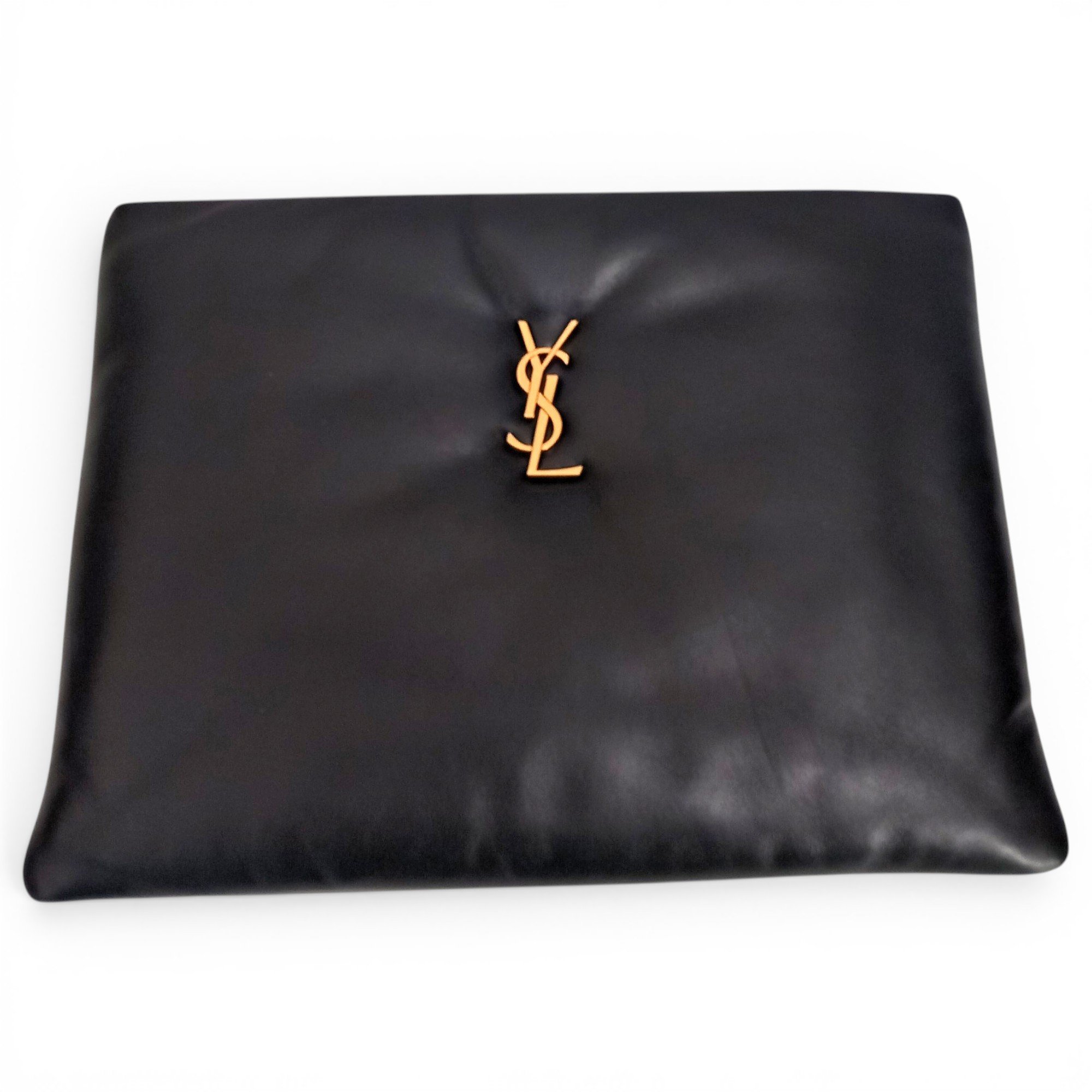 Leather clutch bag