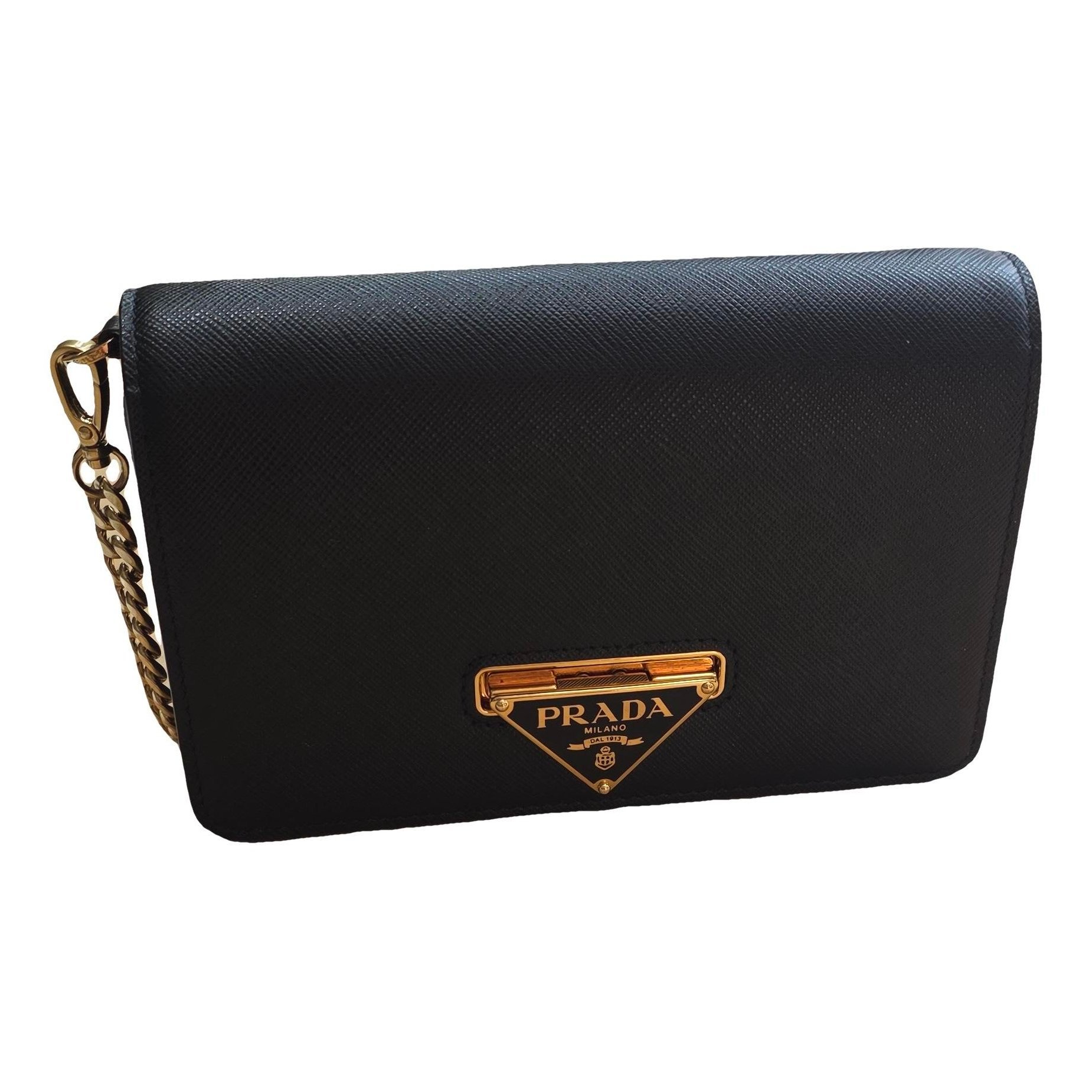 Leather clutch bag
