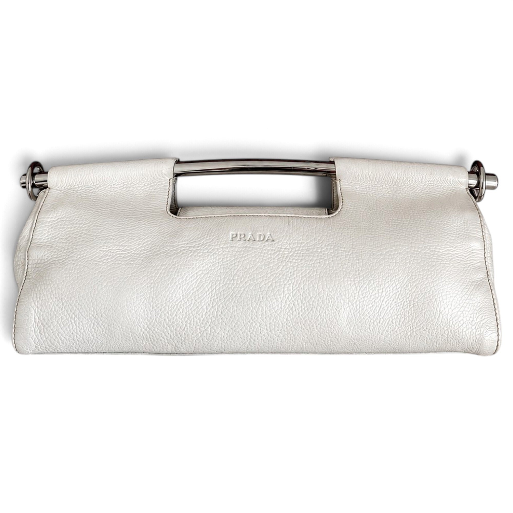 Leather clutch bag