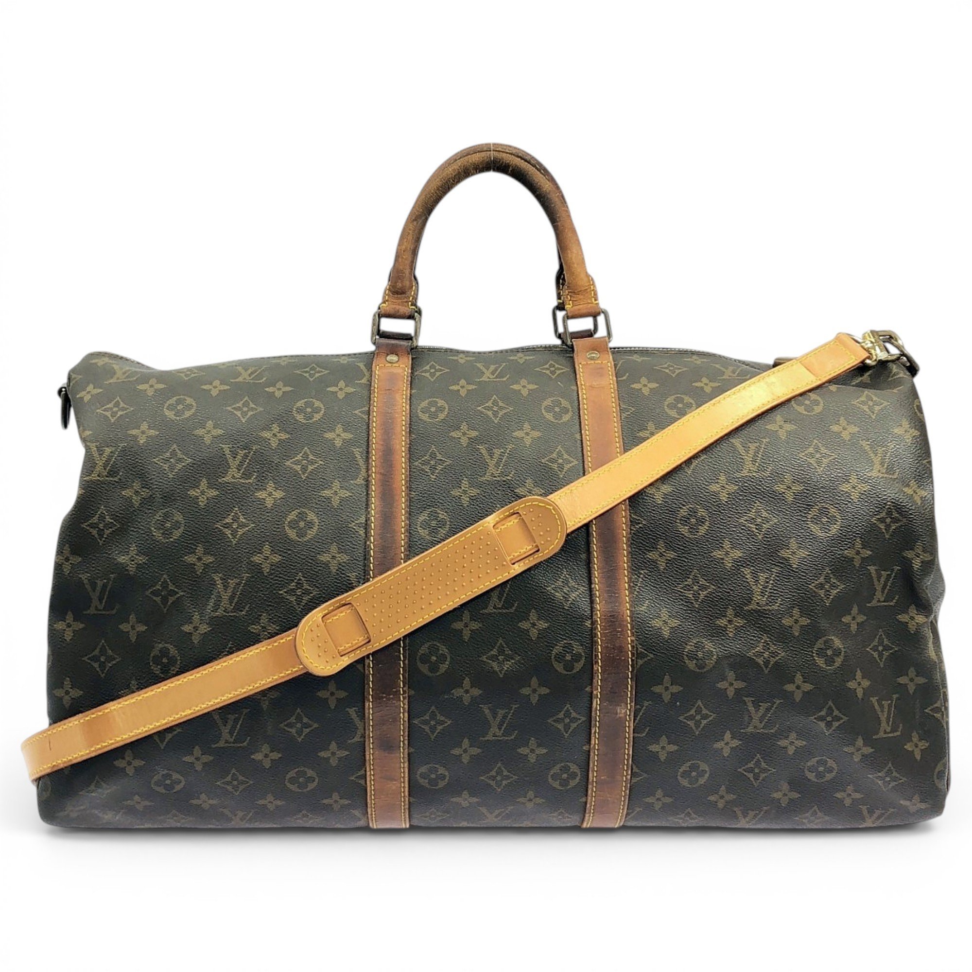 Keepall leather travel bag