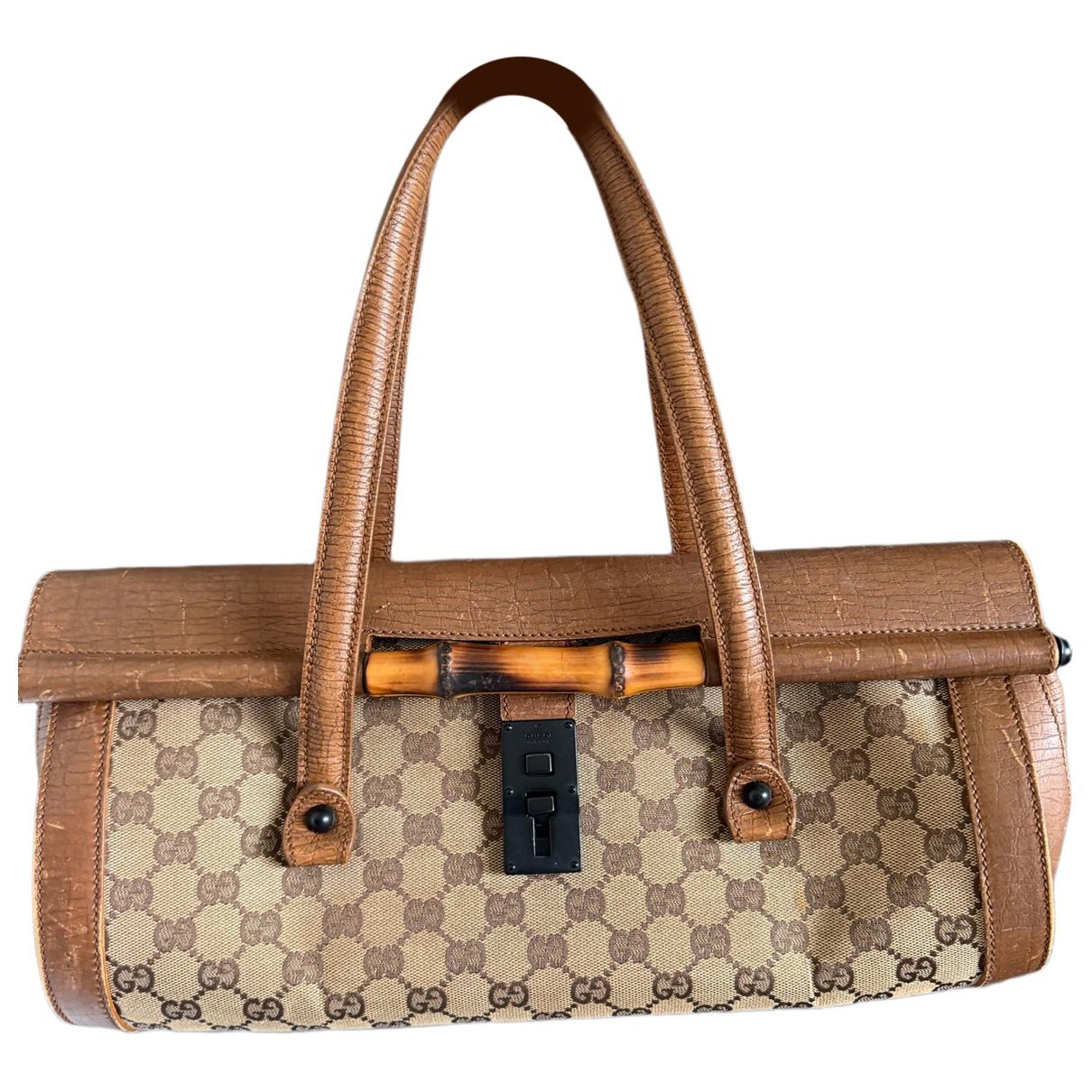 Bamboo leather handbag