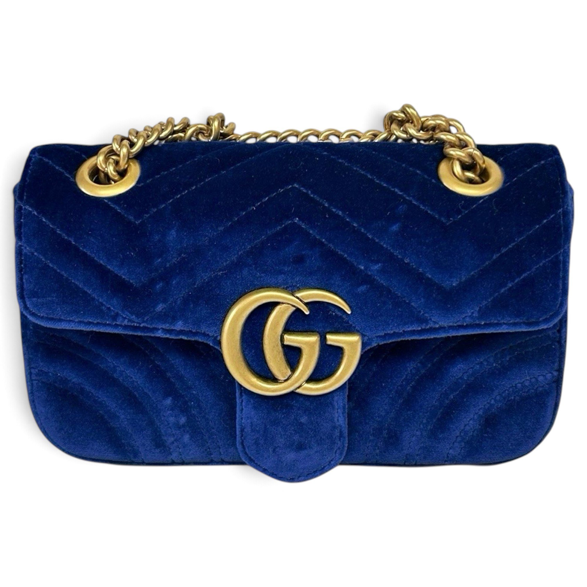 GG Marmont Chain Flap velvet handbag