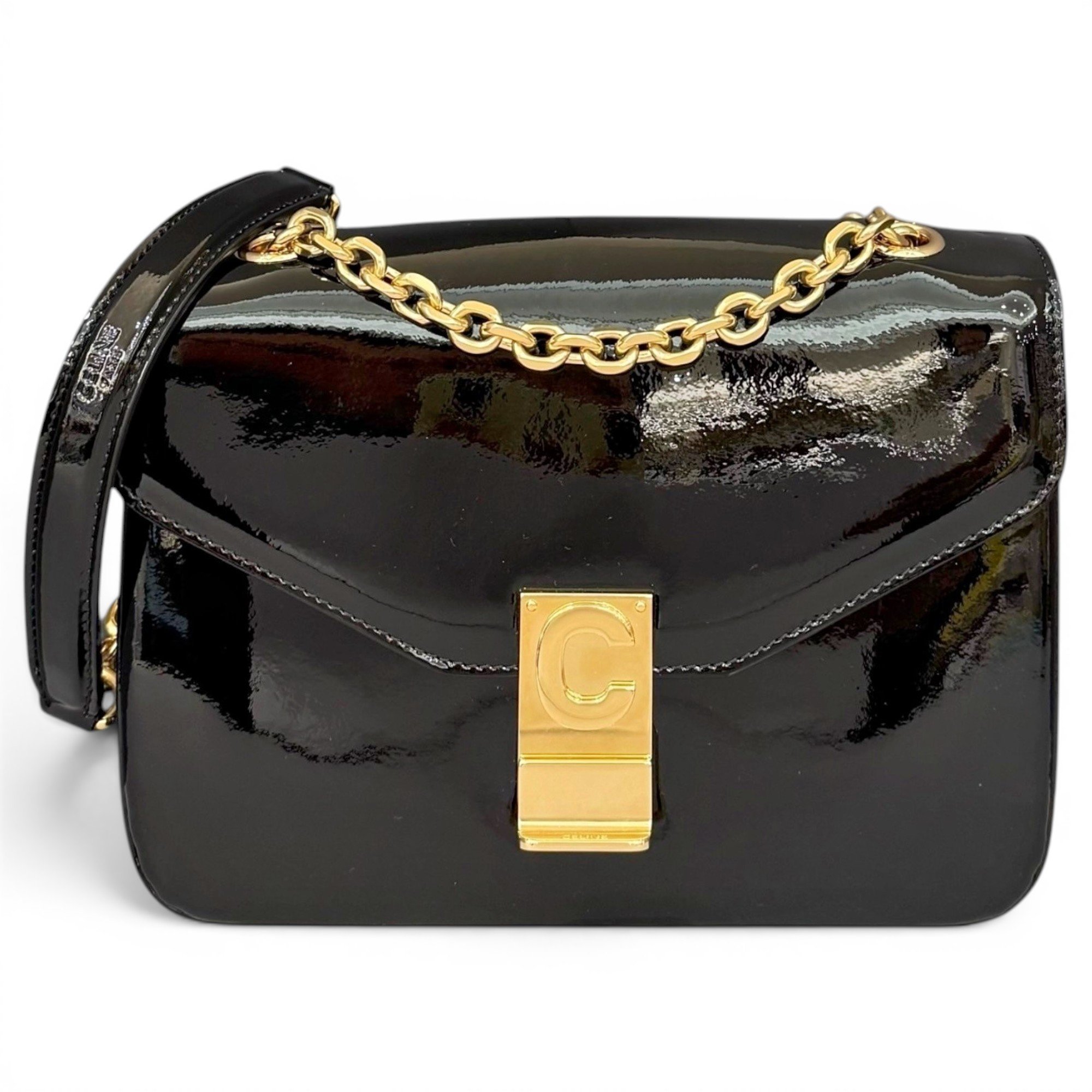 C bag patent leather handbag