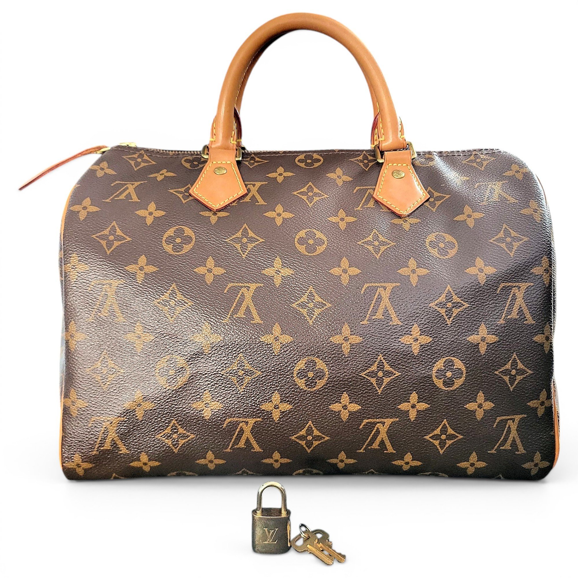 Speedy leather handbag