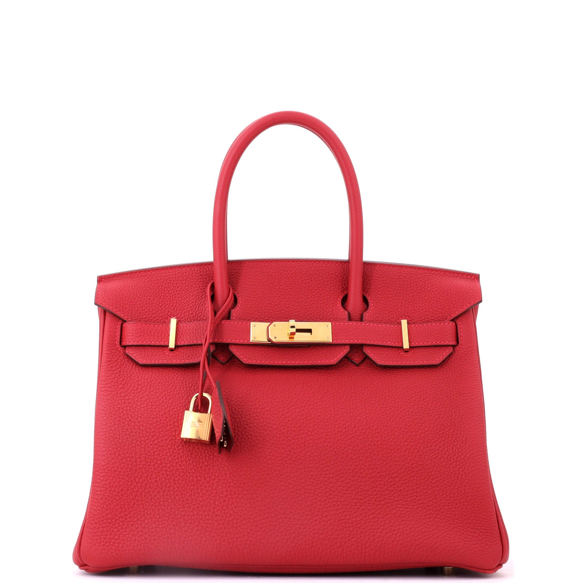Birkin Handbag Rouge Vif Togo with Gold Hardware 30