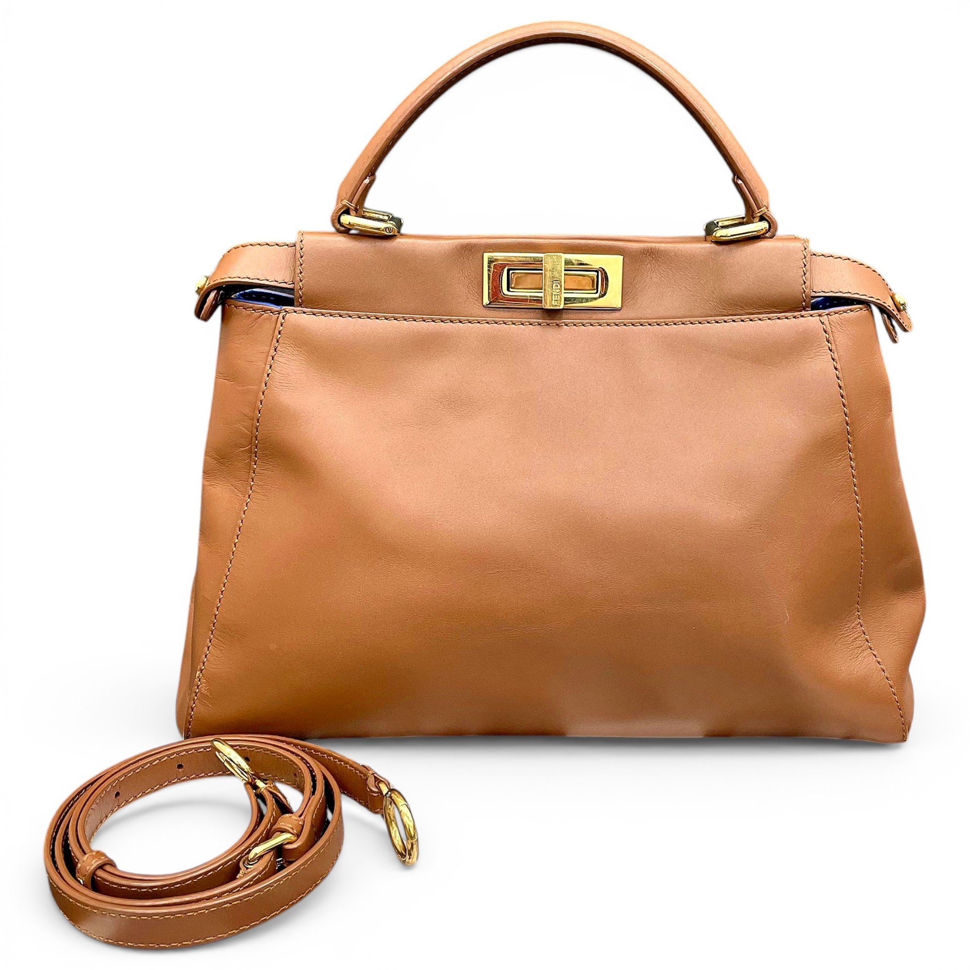 Peekaboo leather handbag