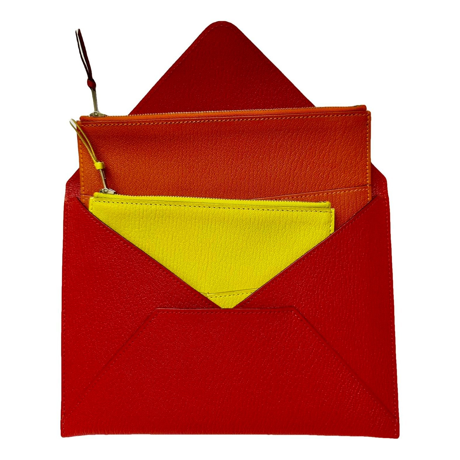 Leather clutch bag