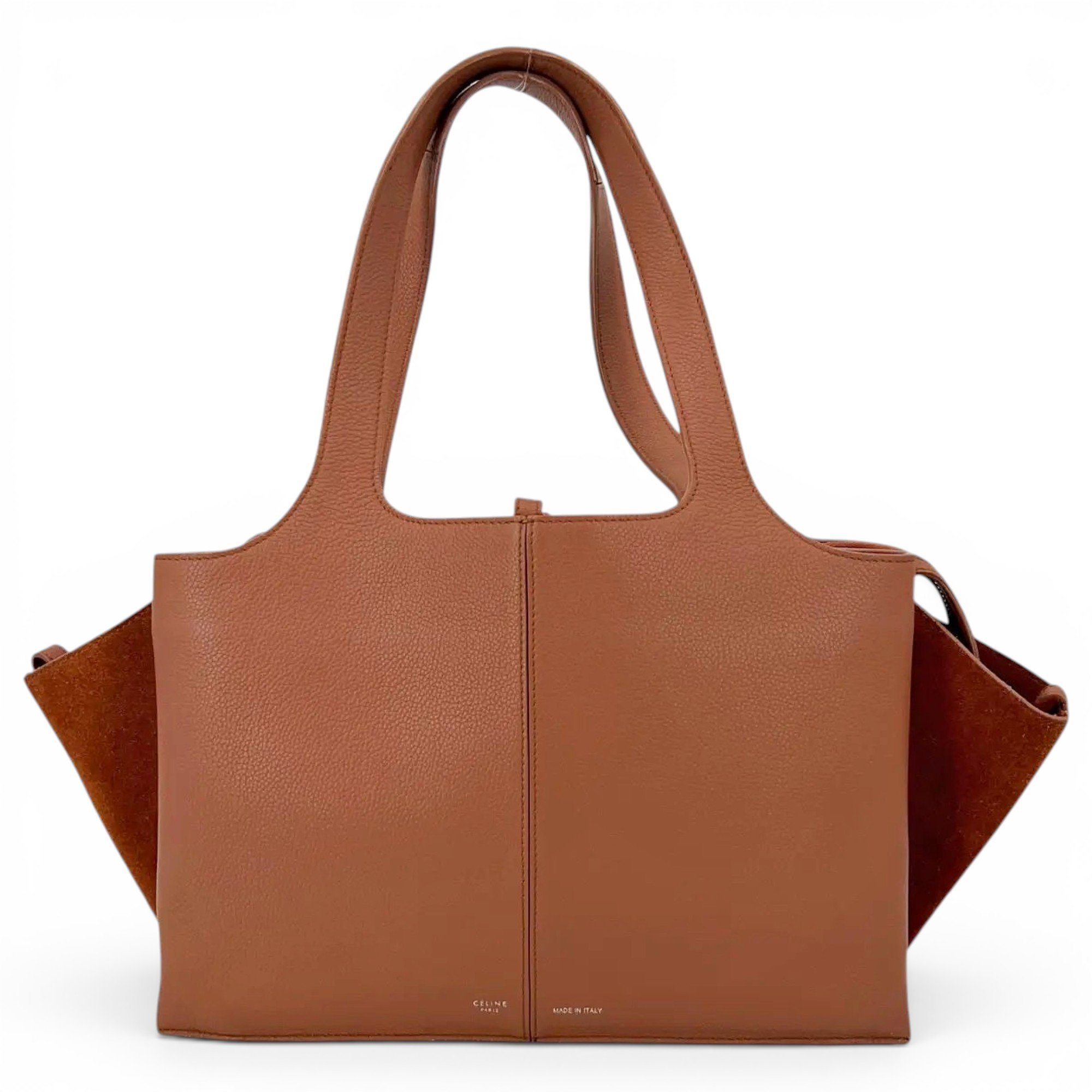 Tri-Fold leather tote