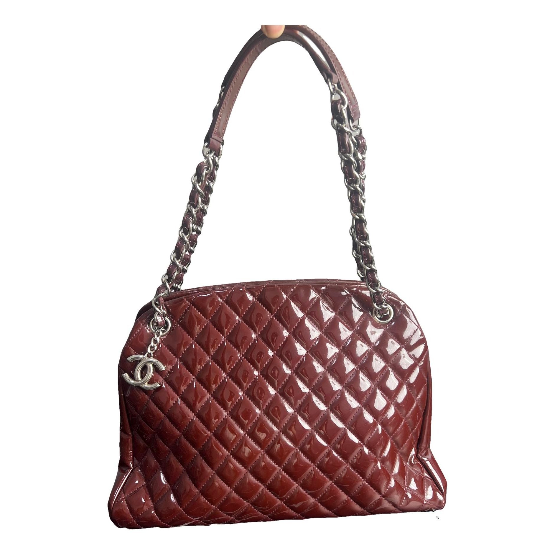 Mademoiselle patent leather handbag