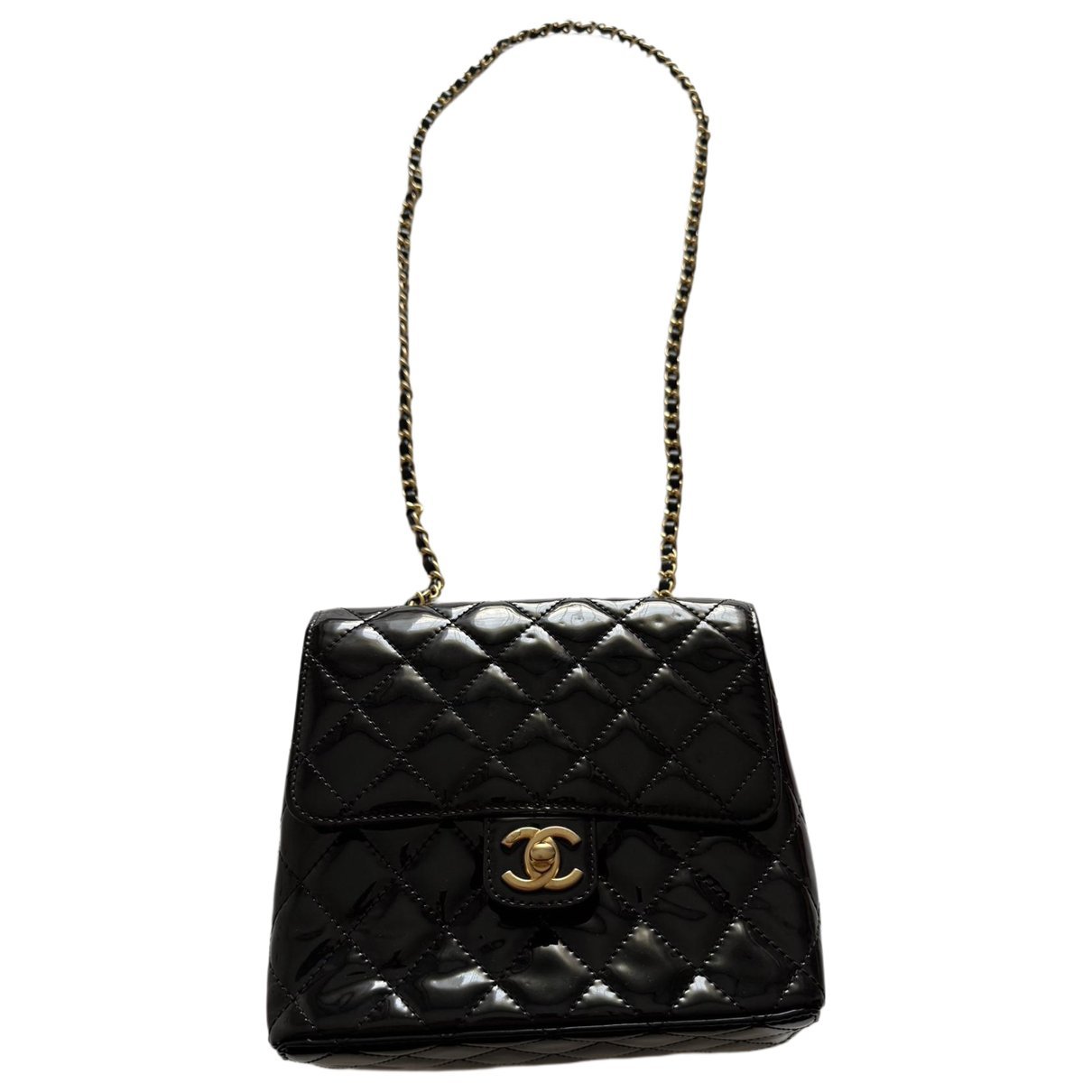 Patent leather handbag