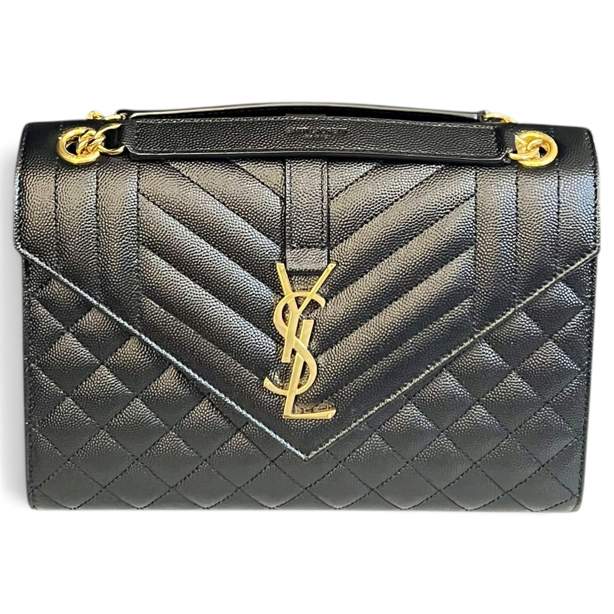 Envelope leather handbag