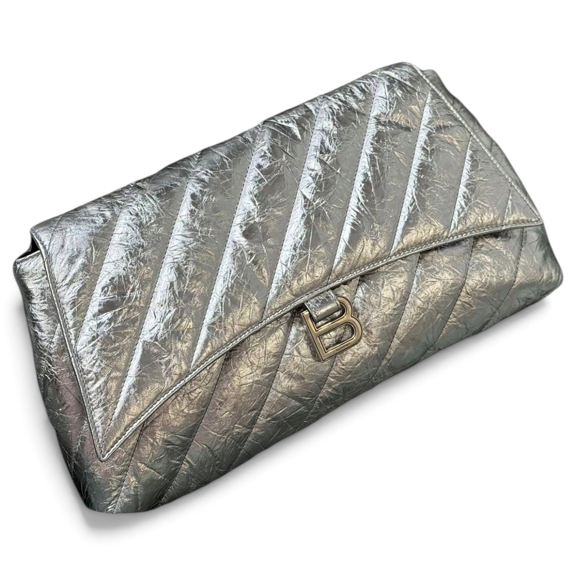 Touch Puffy leather clutch bag