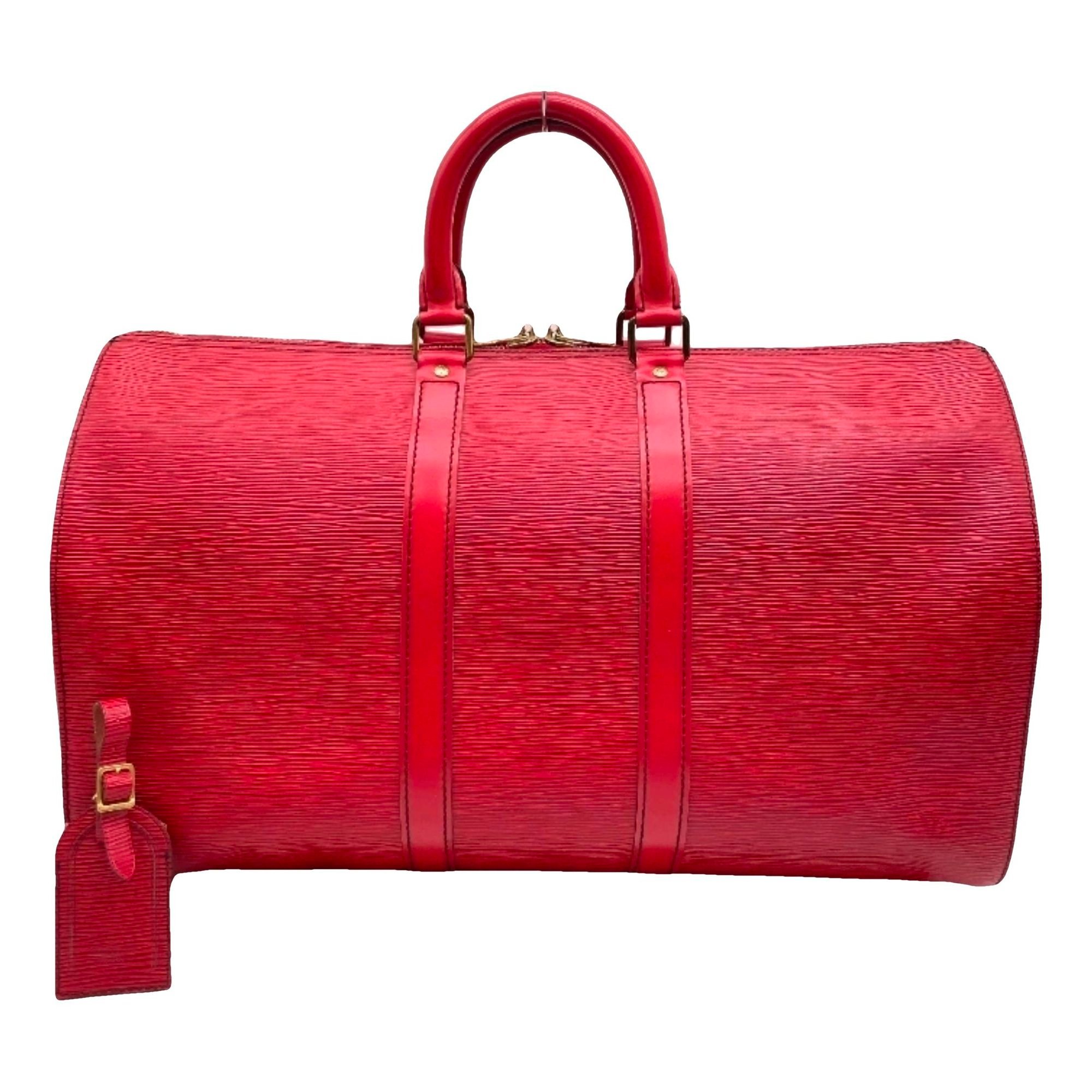 Keepall leather travel bag