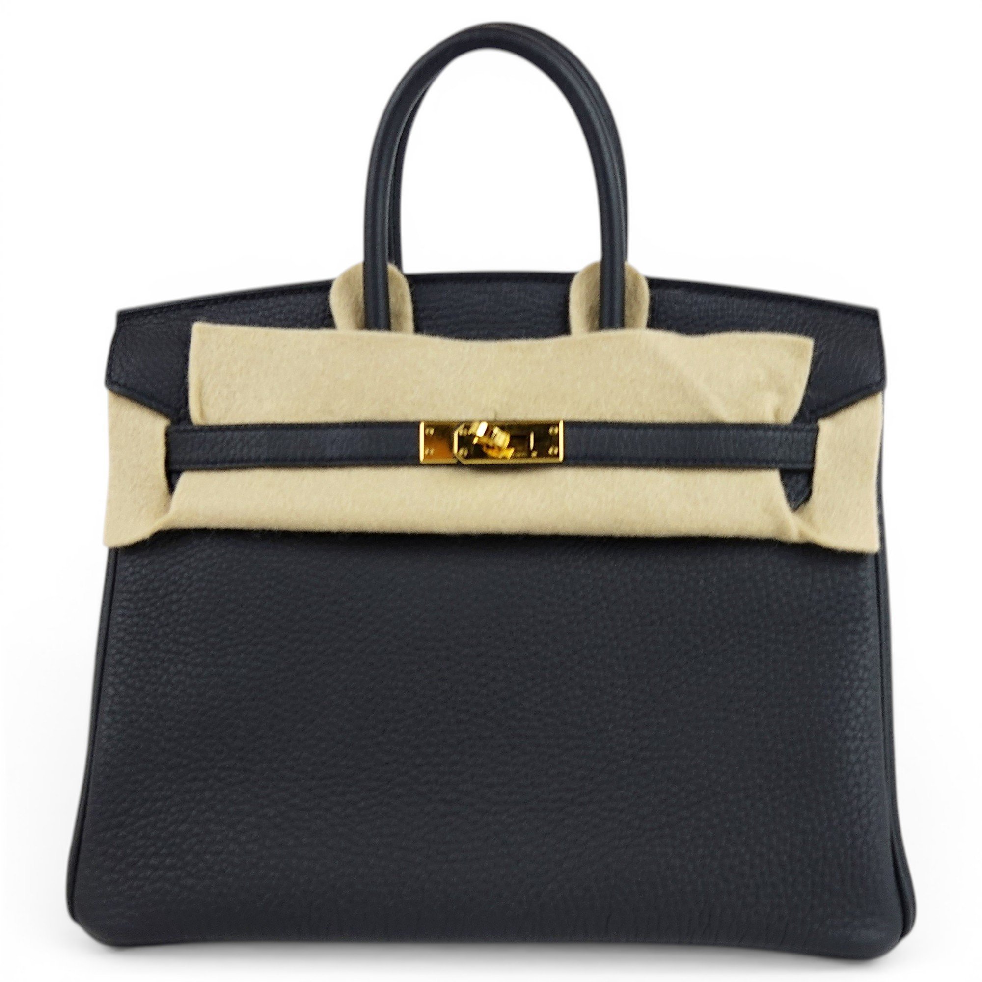 Hermes Birkin 25 Handbag Black Togo Leather