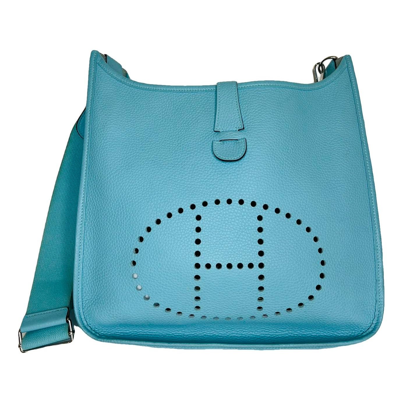 Hermes Evelyne Handbag Turquoise