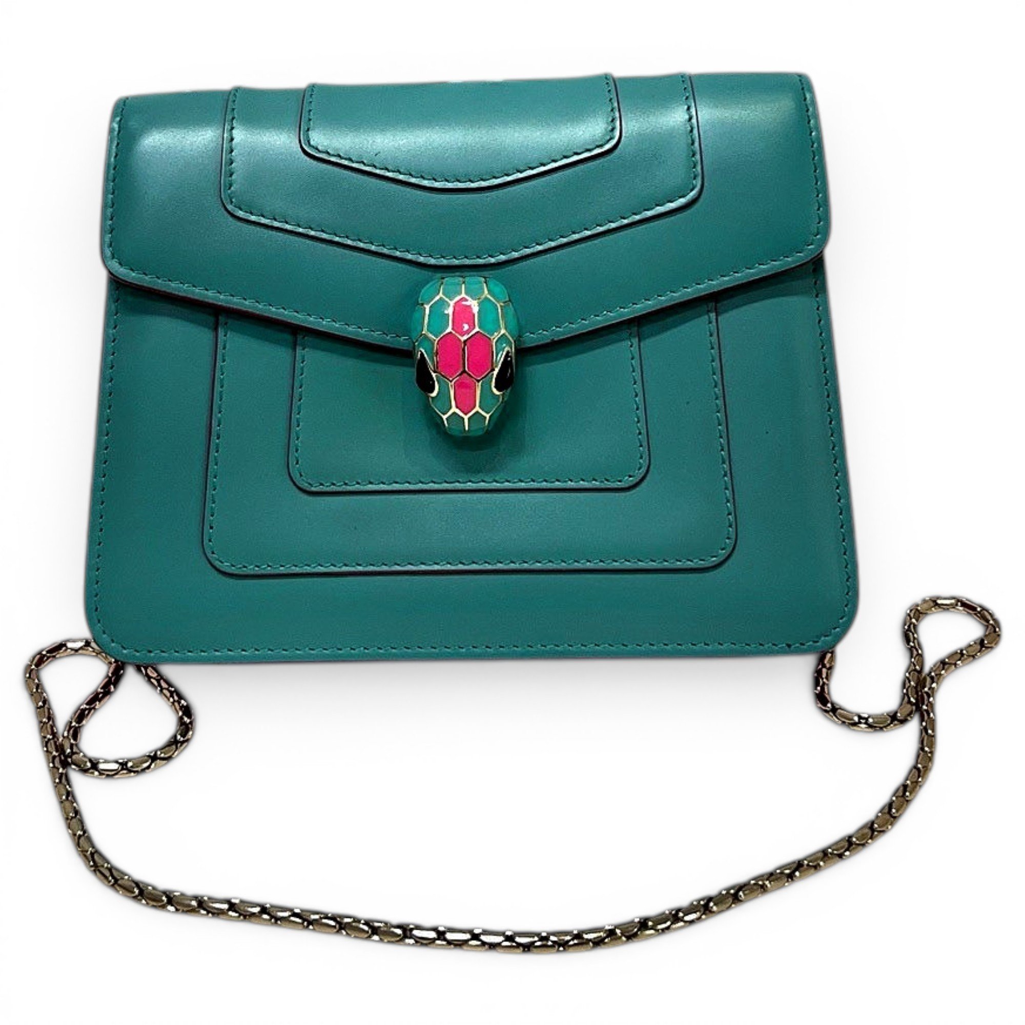 Serpenti leather handbag