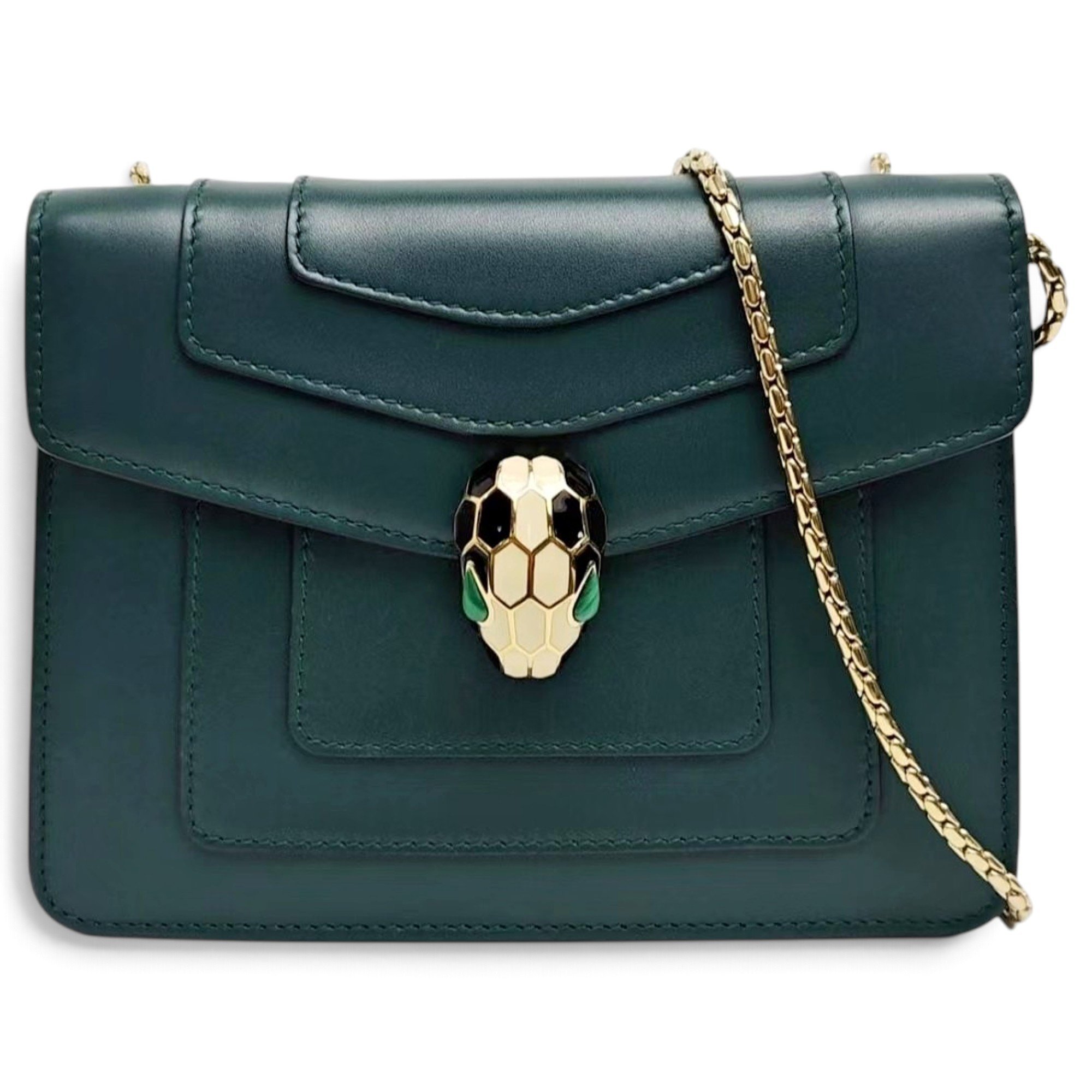 Serpenti leather handbag