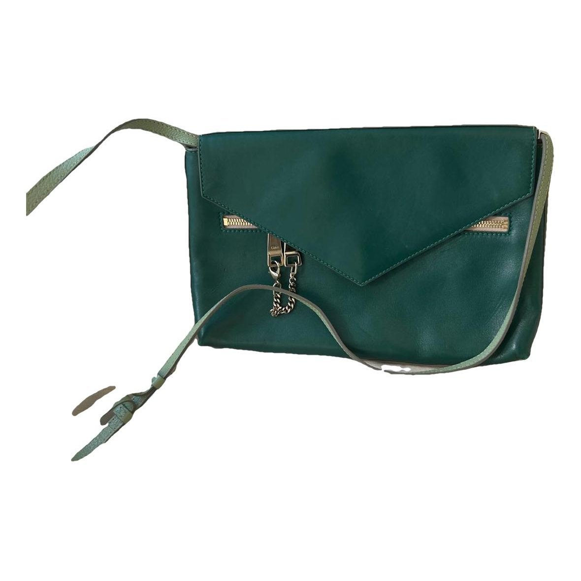 Leather clutch bag