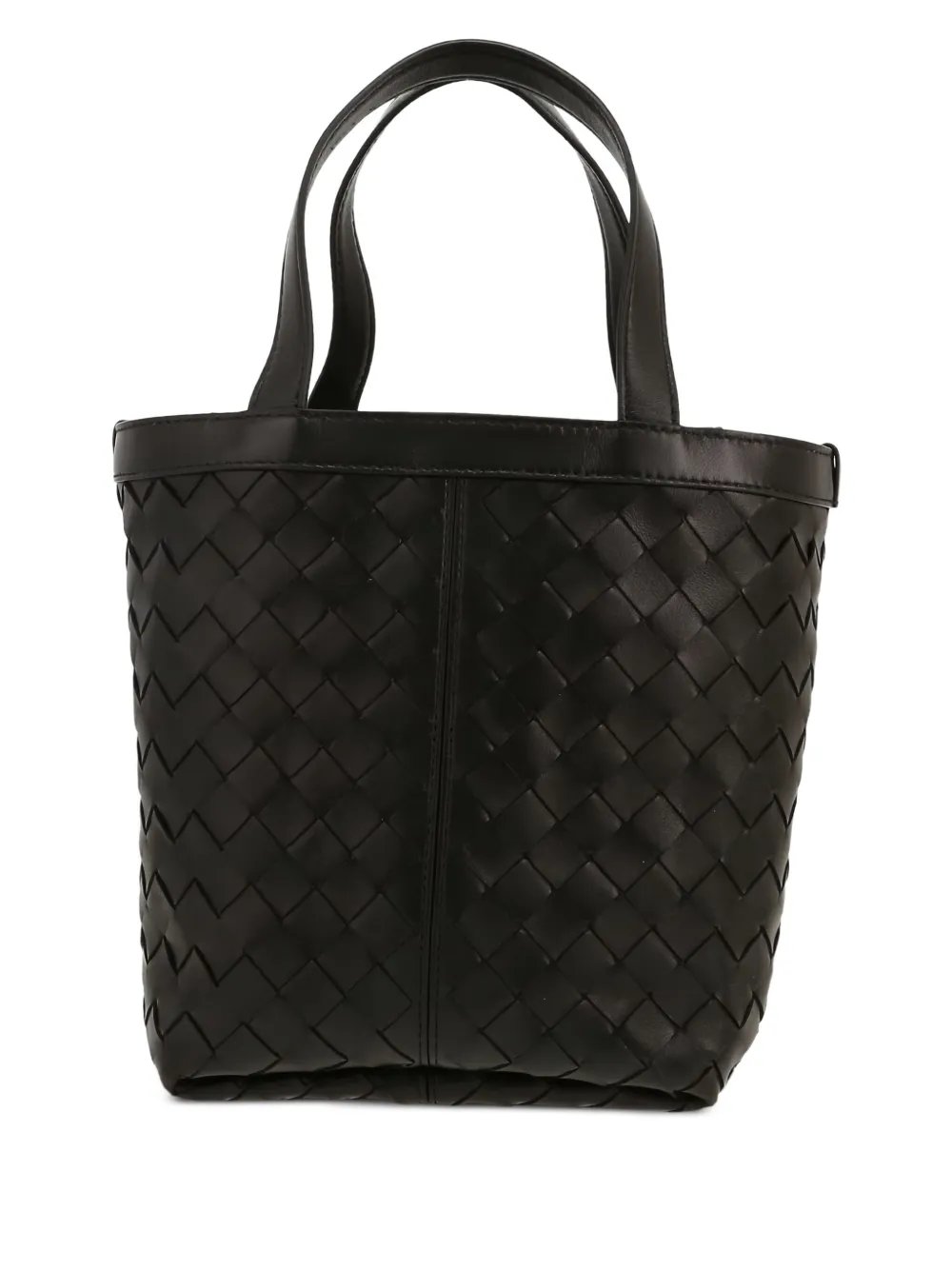  Flip Flap intrecciato-leather tote bag