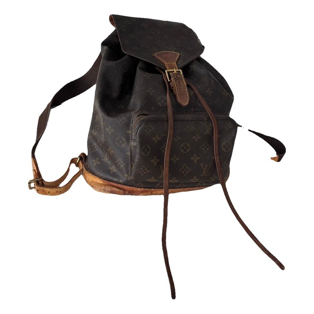 Montsouris Vintage leather backpack