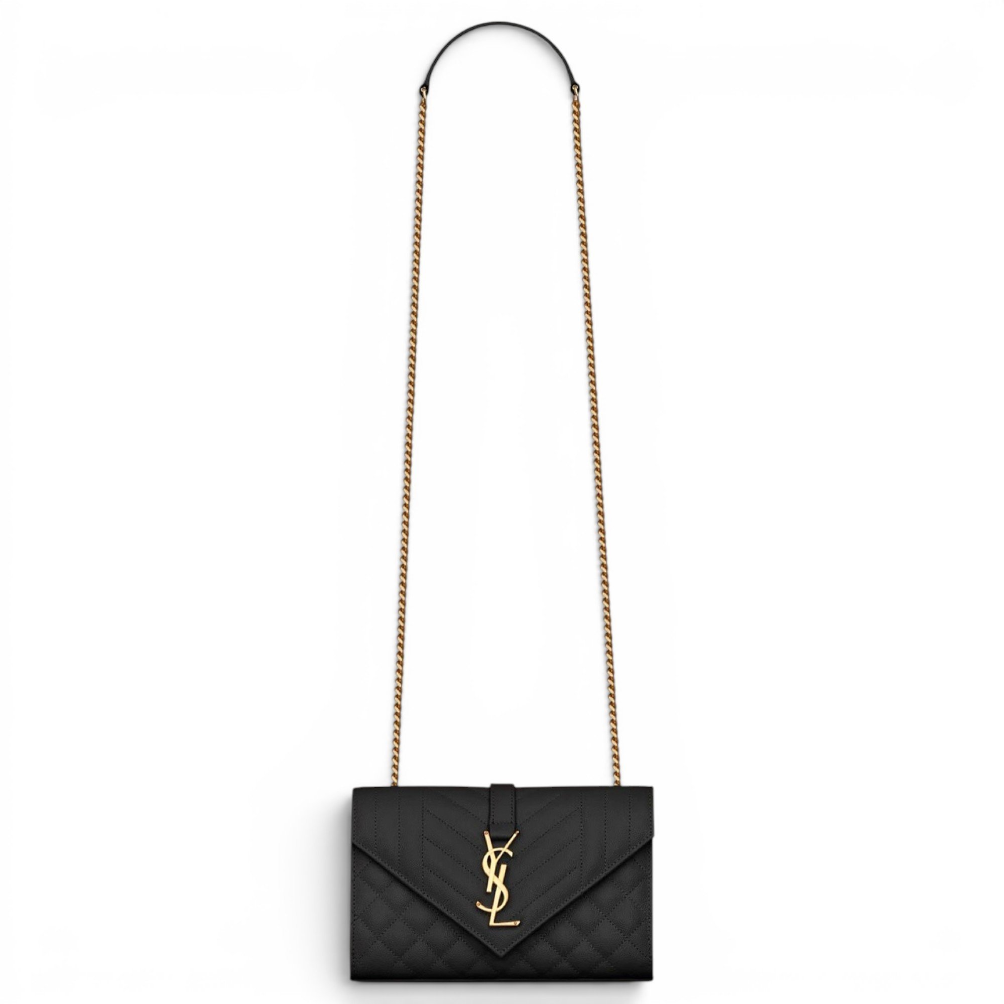 Envelope leather handbag