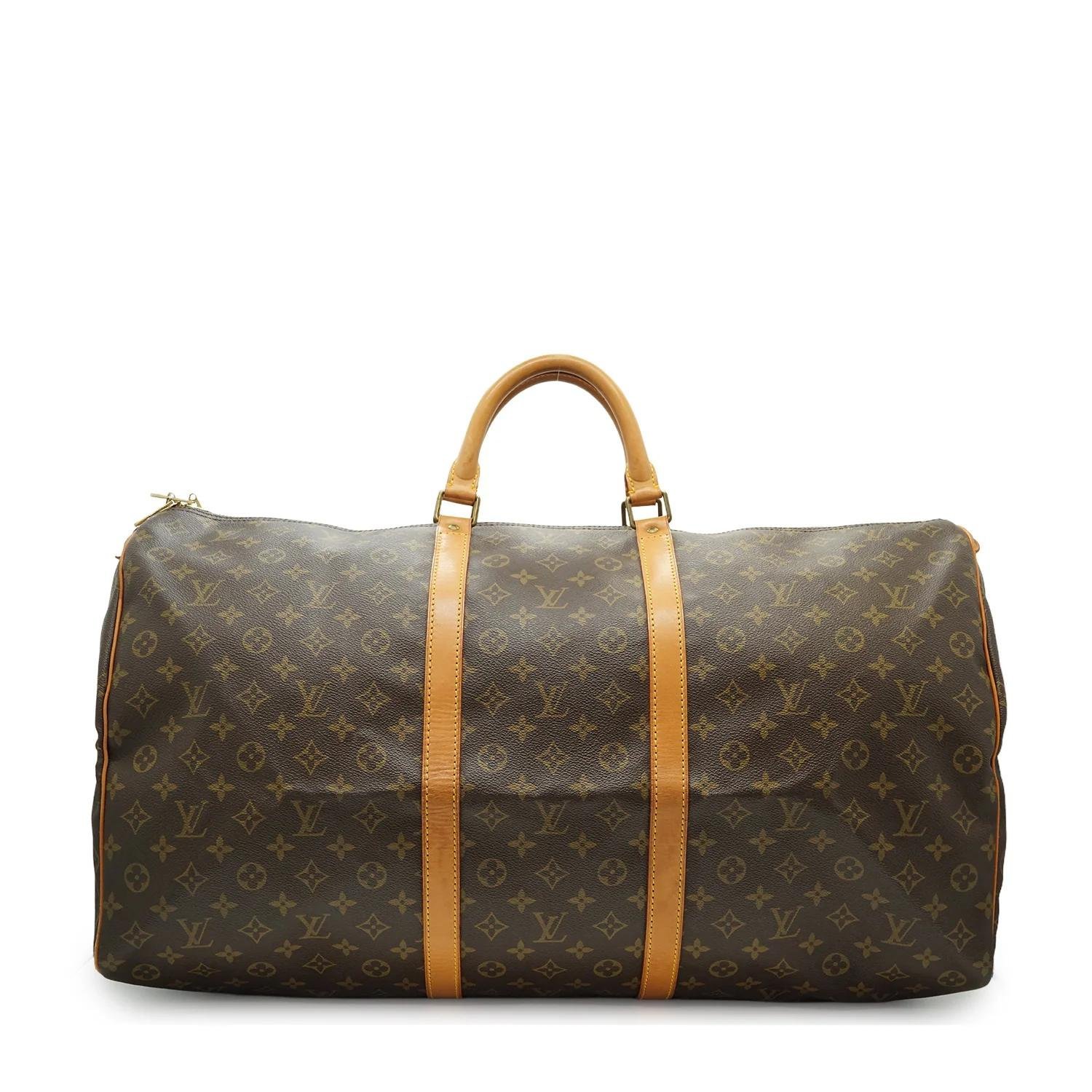 Keepall leather travel bag