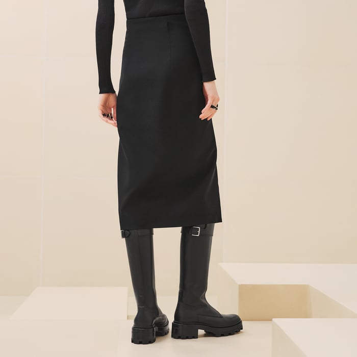 Noir High-waisted Pencil Skirt