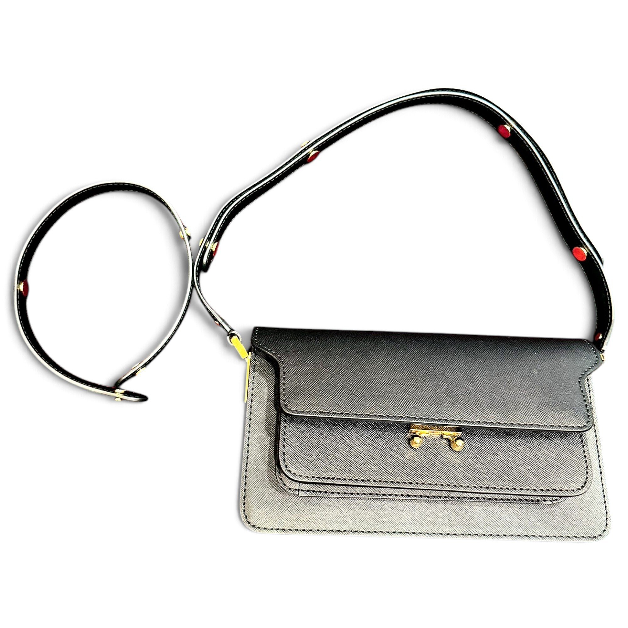Marni Trunk leather crossbody bag