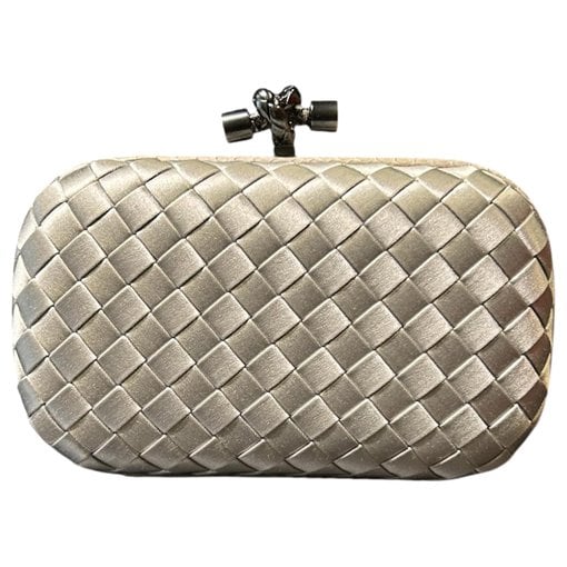Pochette Knot silk clutch bag