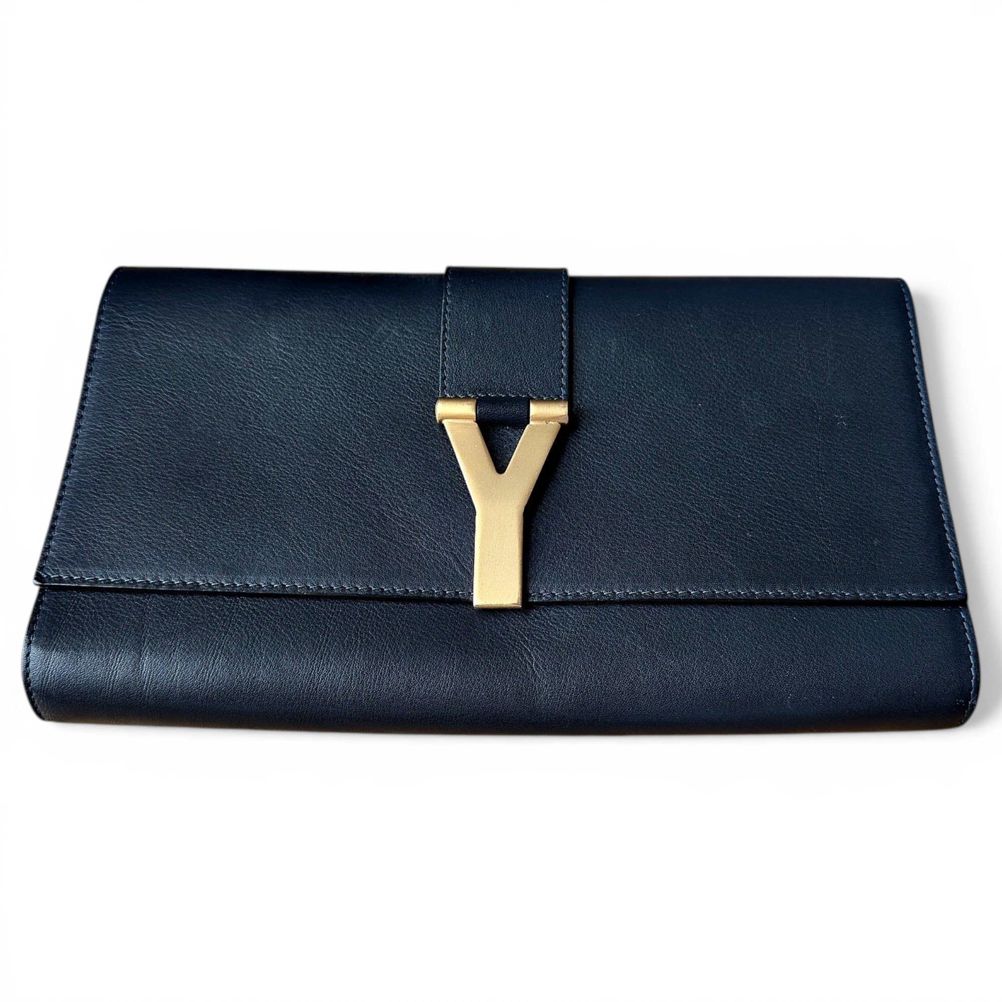 Leather clutch bag
