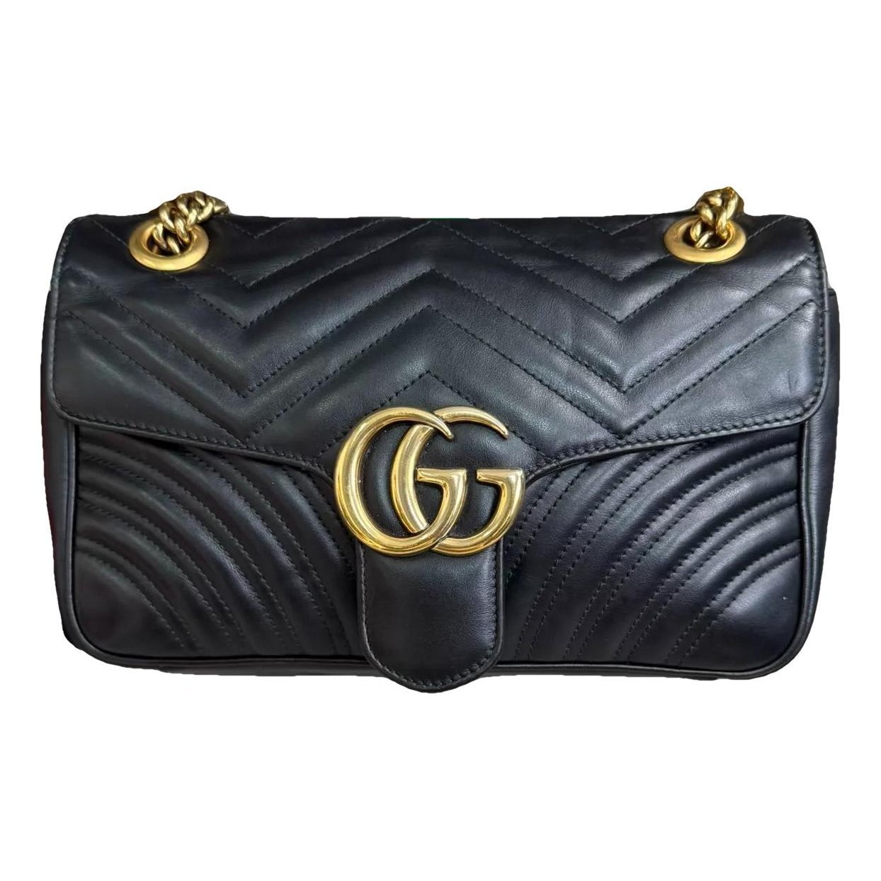 Pearly GG Marmont Flap leather handbag