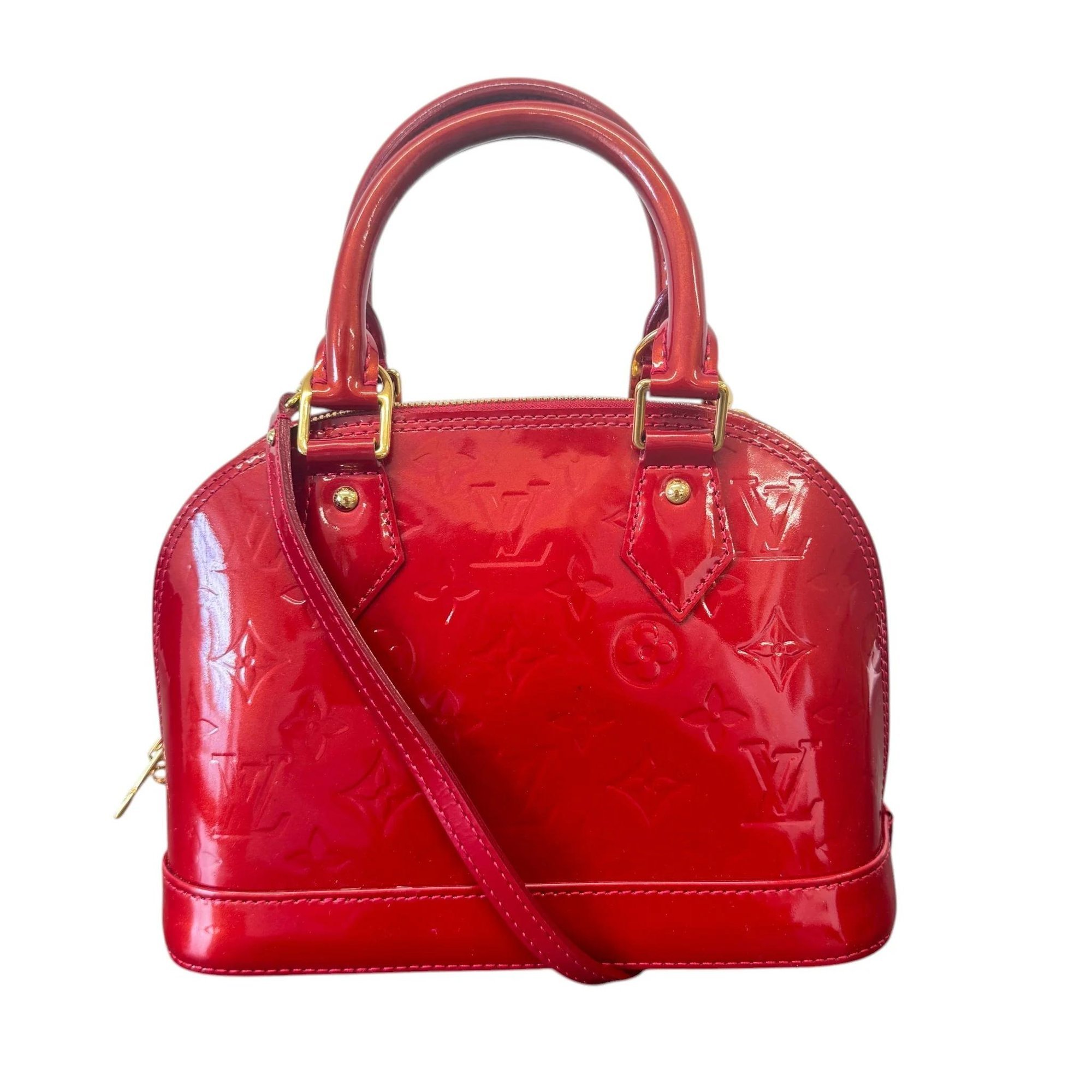 Patent leather handbag