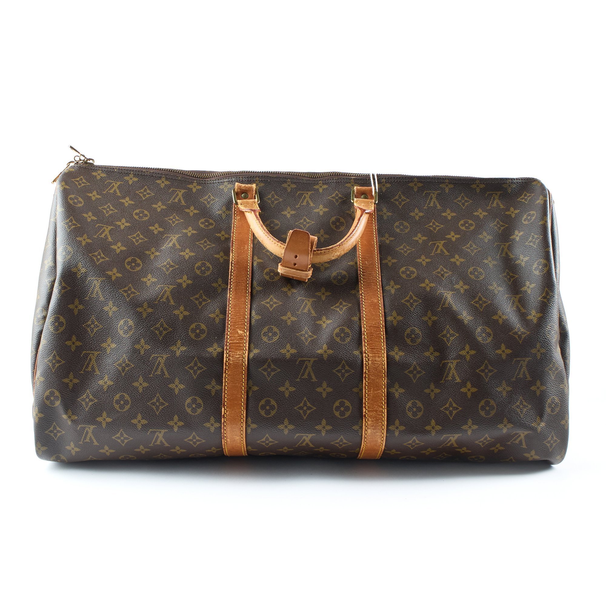 Keepall leather travel bag