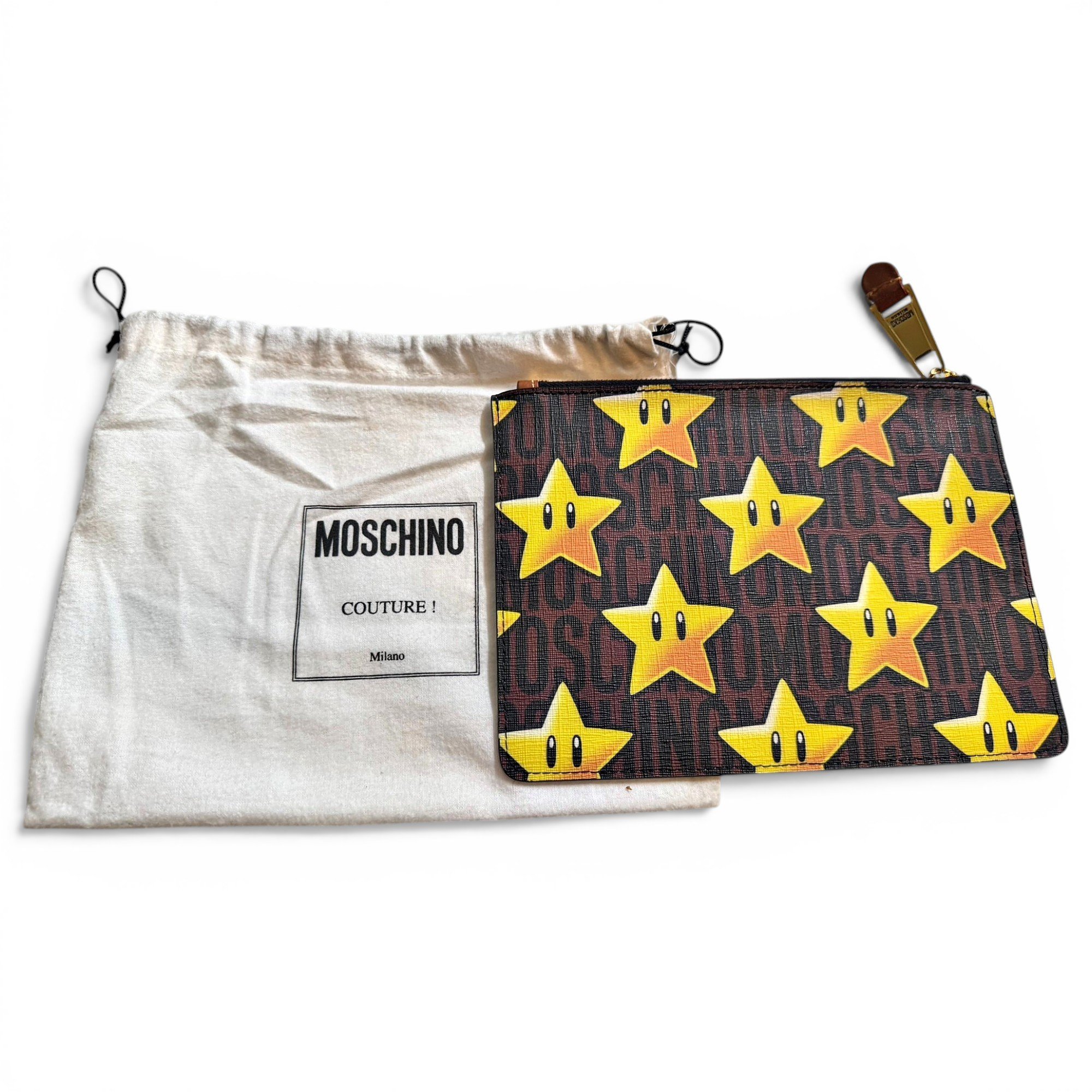 Leather clutch bag